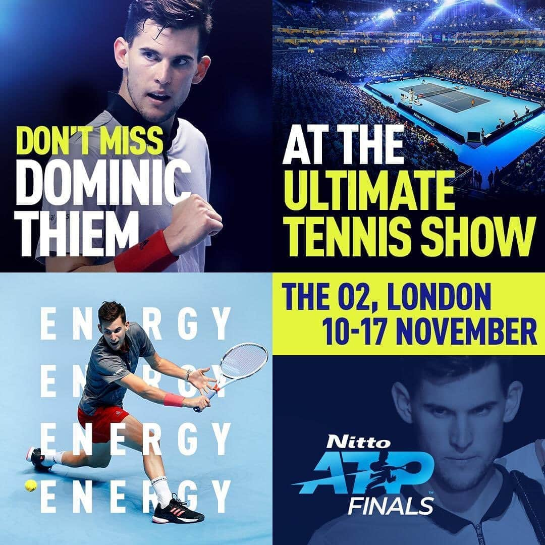 ドミニク・ティエムさんのインスタグラム写真 - (ドミニク・ティエムInstagram)「It’s a big honour for me to play again in the @atptour finals this year 💫 I’m so happy that I qualified again and I hope to see many many fans in November in London 😊 #nittoatpfinals #london #dontmissit #4ocean」10月8日 1時36分 - domithiem