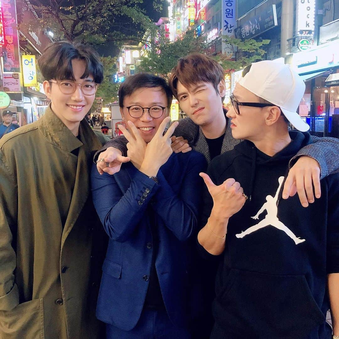 ジヒョク のインスタグラム：「#funkygalaxy#lemonsawa #영원히 #pk뒷풀이 #다음은시칠리아 #geonil #jihyuk #kwangsoo @lemonsawasan  @ggeeoonnil  @kwangsamak」