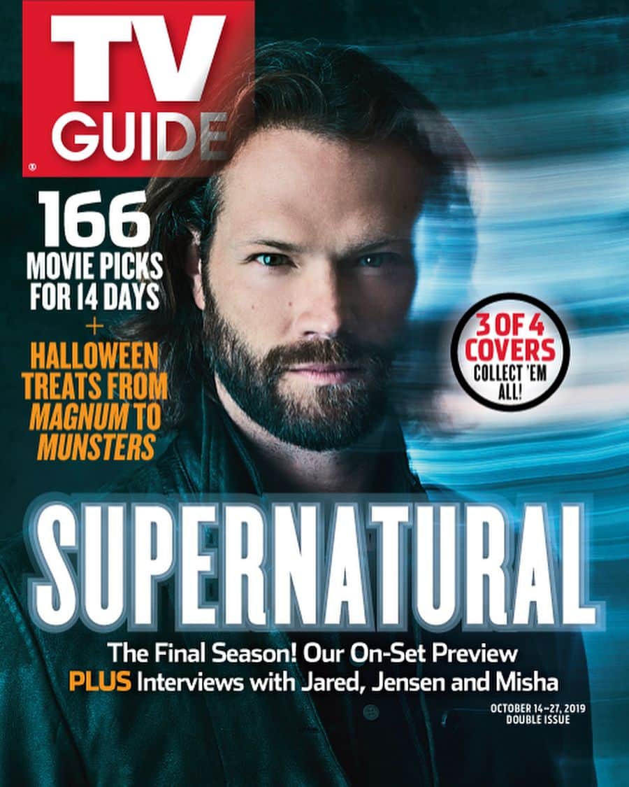 ジャレッド・パダレッキのインスタグラム：「Thank you @tvguidemagazine and thank you #spnfamily for all that you have done!! Can’t wait to bring y’all the final 20 new episodes of the series. 🙏❤️」