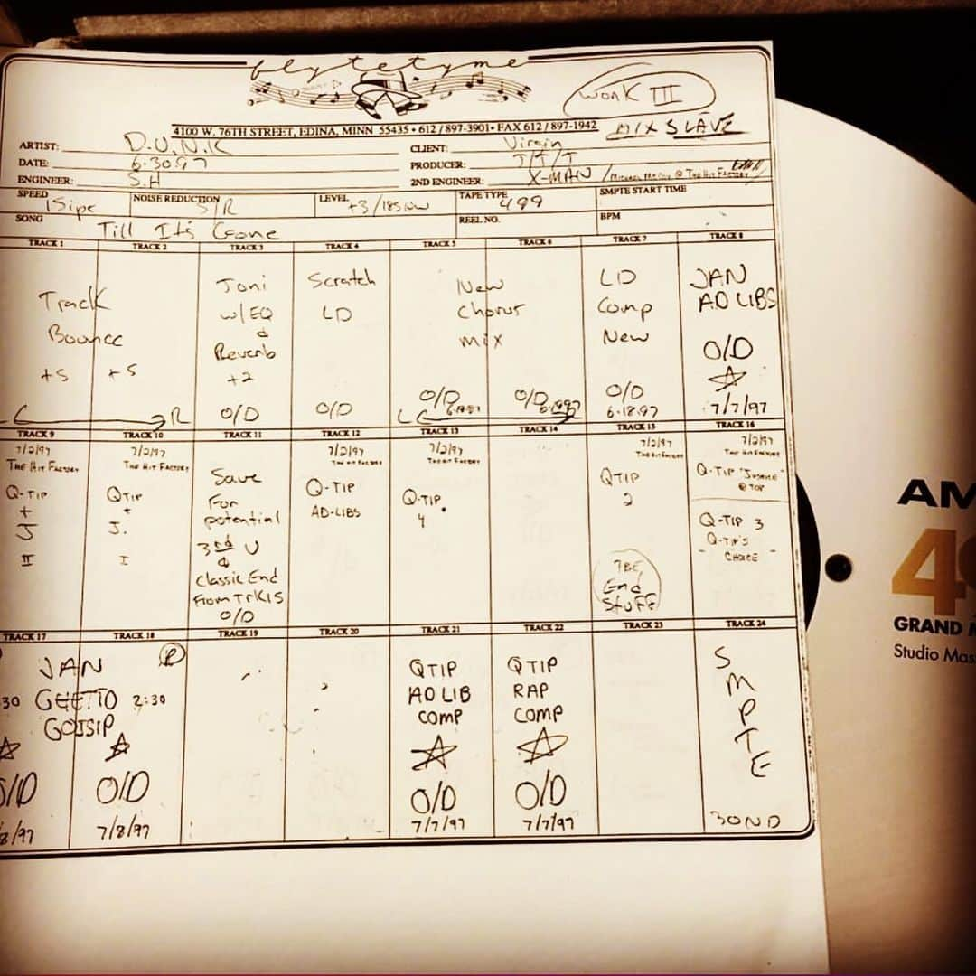 ジミー・ジャムさんのインスタグラム写真 - (ジミー・ジャムInstagram)「Well it’s Monday so it must be an anniversary of something... oh yeah 22 years ago today @janetjackson released our fourth collaboration together “The Velvet Rope”. I haven’t listened to this record for awhile so as I recently refreshed my memory of “Rhythm Nation” and “Unbreakable” because of their anniversaries, I’ll do the same with this one. Aren’t anniversaries great?😎 #janetjackson #thevelvetrope #jimmyjam #terrylewis #gottilitsgone #bigjimwright #qtip #vanessamae #jonimitchell #togetheragain #stevehodge #flytetyme #recordplant #hitfactory #briangardner #berniegrundman #reneelizondo #ensoniq #ampex #sankofa #」10月8日 8時20分 - flytetymejam