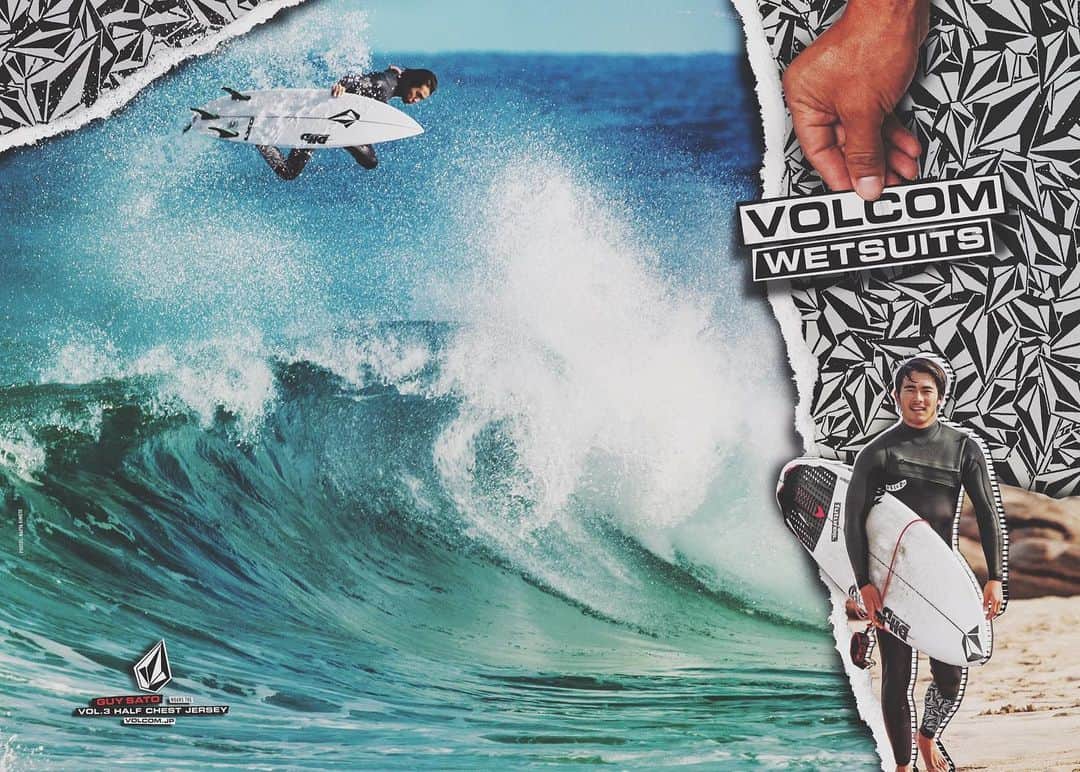 佐藤魁のインスタグラム：「VOLCOM WETSUITS VOL.3 FALL & WINTERモデルをオーダーしてくれた方に @Volcom x @stickybumpswax Warm、Cool ワックス1set、ビーチタオル 1枚プレゼント中🎁 今週10/11(金)までで、残り少なくなってきているのでVOLCOM STORE各店およびVOLCOM WETSUITSディーラーにてお早めにオーダーをしてみてね🤙🏼 🏄🏽: @volcomsurf チームライダー佐藤魁 ( @guy.kid__ ) 📷: @naoyakimoto #VolcomWetsuits #Volcom #VolcomJapan #MadeinJapan #TrulyDefined #TrueToThis #ボルコム」