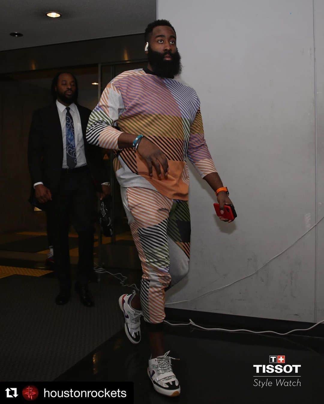 のインスタグラム：「Thank you!! James Harden @jharden13 in N.HOOLYWOOD FALL 2019! Styling: @kmcme17  Konnichiwa, it’s Game Night!  #NBA Japan games 2019」