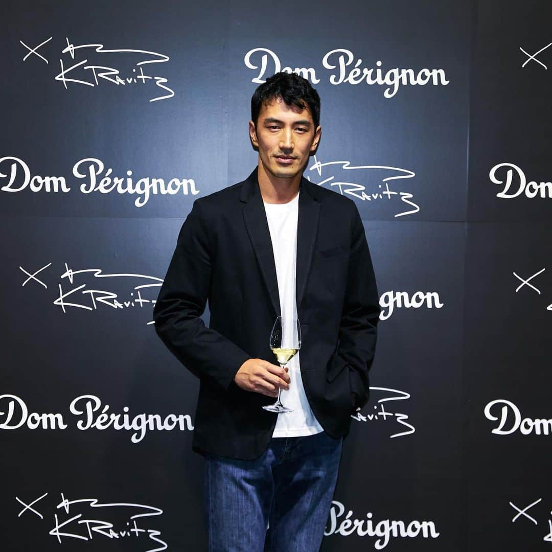 藤井裕史のインスタグラム：「Thank you @domperignonofficial for hosting #dompérignonxlennykravitz at Jing in Harajuku Tokyo. Wonderful evening.」