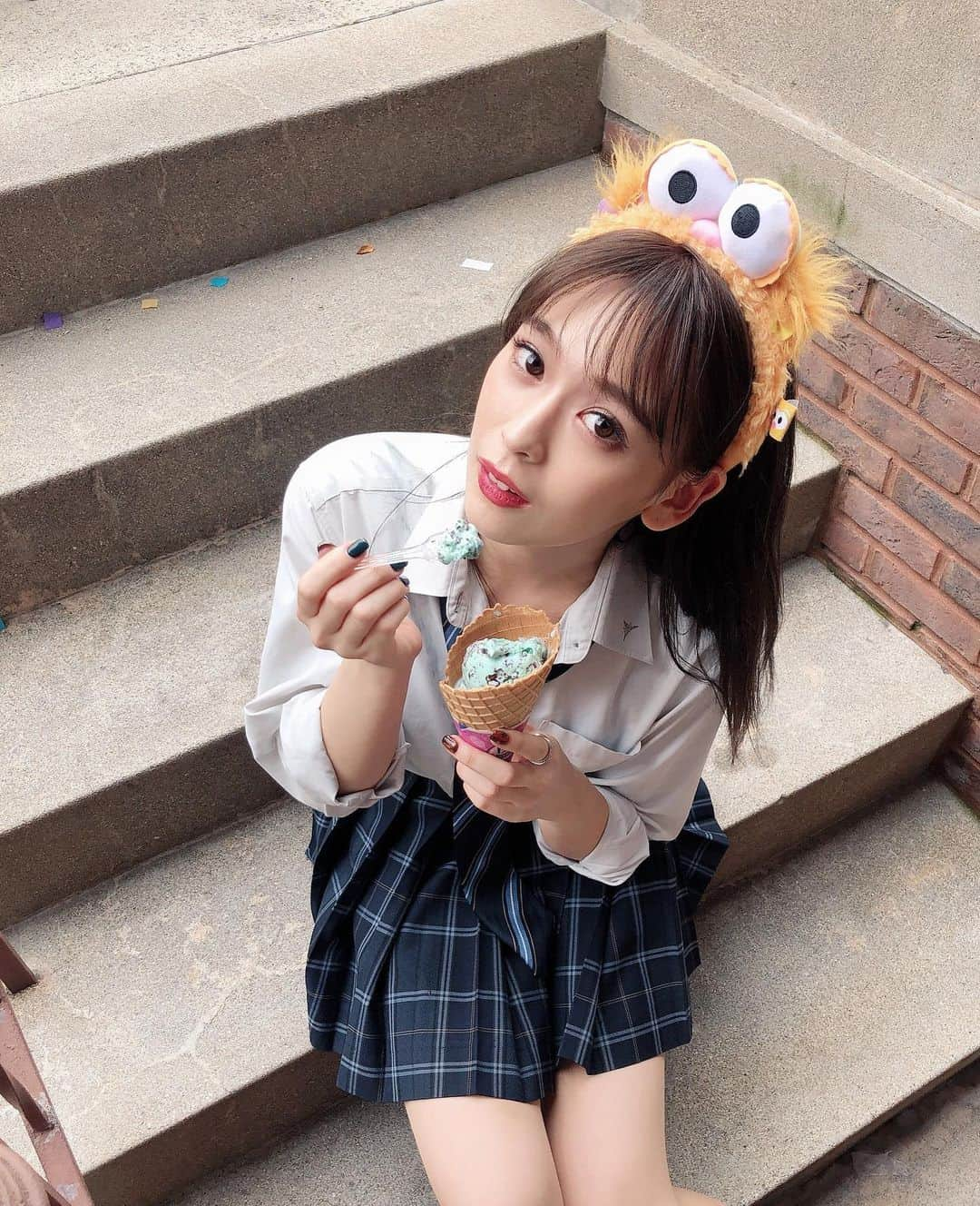 古川貴絵さんのインスタグラム写真 - (古川貴絵Instagram)「・ 高校生懐かしくなった〜😩❤︎ #usj #ユニバ #ホラーナイト #制服」10月8日 20時01分 - _kiegram