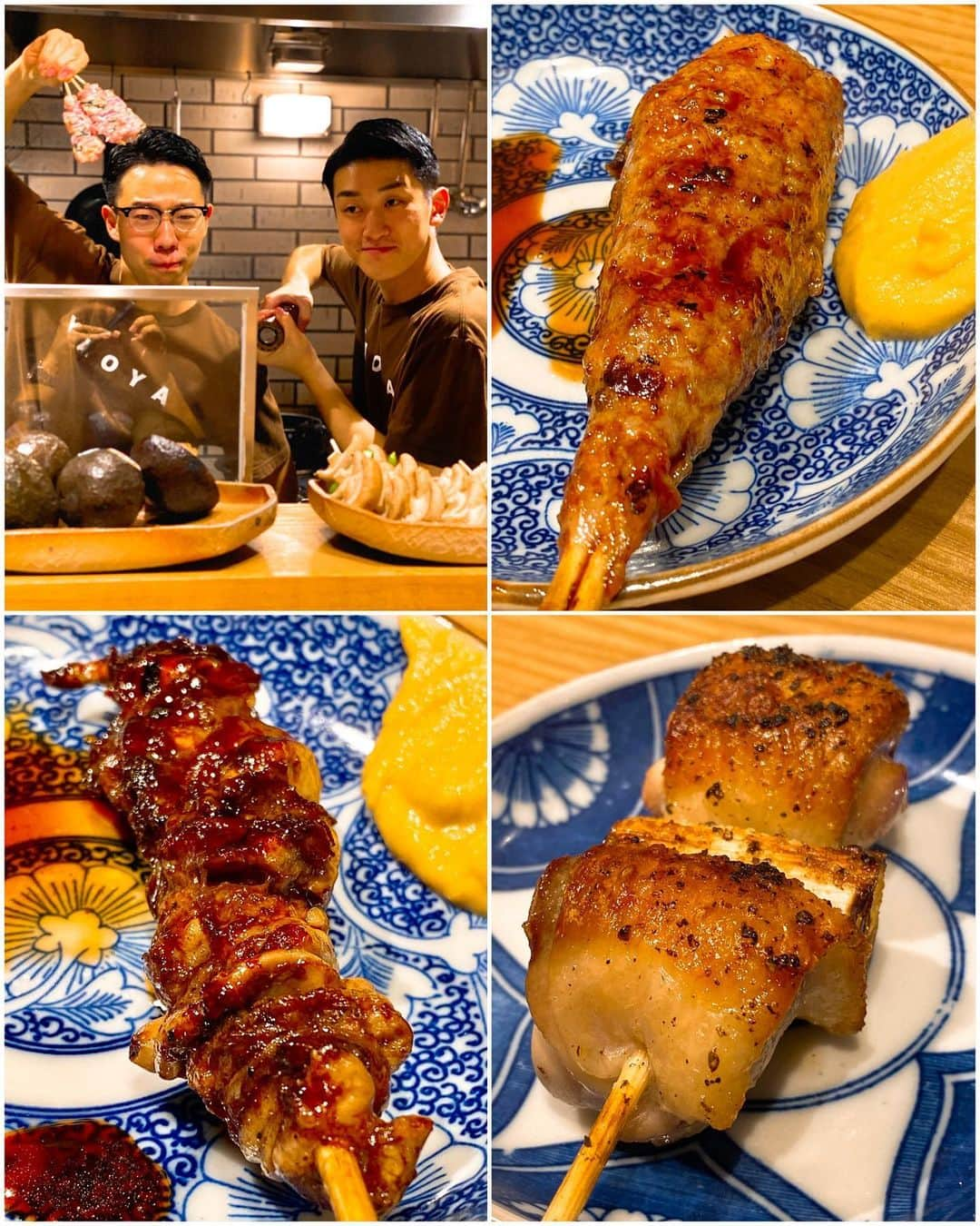 秋山具義さんのインスタグラム写真 - (秋山具義Instagram)「【2019年焼鳥37軒目『焼鳥やおや』 Oct.8】﻿ ﻿ 大崎裕史さんがFacebookで書いていたのを見て、めちゃくちゃ気になってた、オープン1ヶ月の大橋『焼鳥やおや』。﻿ 大橋のスーパー『LIFE』の山手通り反対側にあります。﻿ 入ったら、カウンター隣が偶然、中江さんという奇跡w﻿ ﻿ つまみで、﻿ ウニマヨ半熟玉子、スパイシーチューリップ、パリパリピーマンと麻婆肉味噌、梅水晶きゅうり、どれも素晴らしい！！！﻿ ﻿ 焼鳥も、﻿ せせり、鶏つくね、とりはらみ、ソリレス、はつもと、ずりえんがわ、焼きも味もとっても良い！！！﻿ ﻿ シメの、﻿ やおやのタンドリー煮込みのチキンカレーも、﻿ カレー専門店的に美味しかった〜！！！﻿ ﻿ 店主で焼き手の遊津拓人さん、28歳とのことだけど、センスが凄く良い〜！！！﻿ ﻿ すでに満席近かったけど、これから超〜人気店になるだろうな〜！﻿ ﻿ #焼鳥やおや #池尻大橋焼鳥 #具義焼鳥2019 #めざせ焼鳥50回2019年」10月8日 20時41分 - gugitter