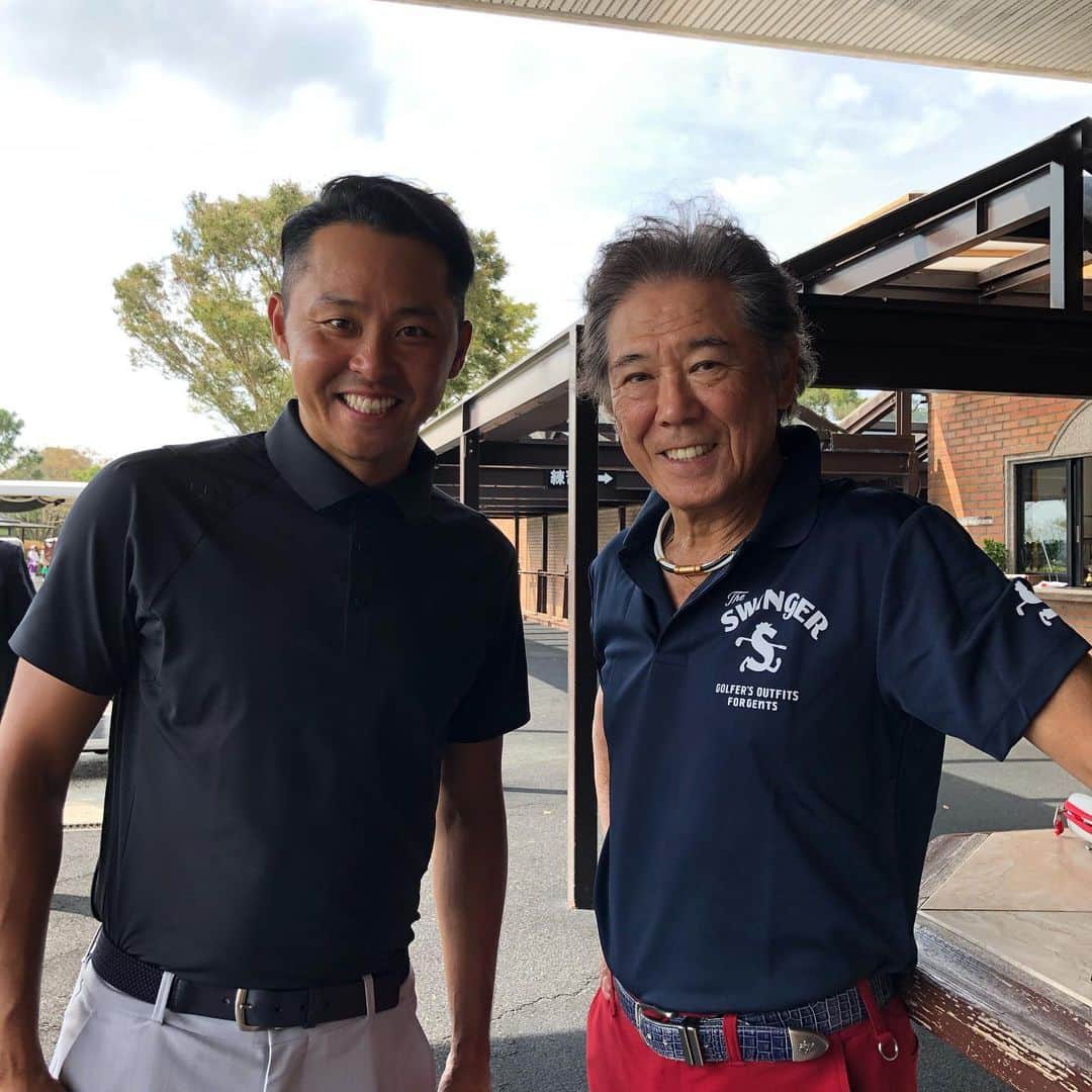西岡徳馬のインスタグラム：「エアトリ主催のスポーツ選手ゴルフNO1を決める大会にゲストで参加しました！ エアトリ会長大石崇徳さん、北島康介さんと同組、やり始めて二年と言う北島君めちゃウマ！凄い練習していると思う！ 荒川静香さん高橋 大輔さん達金メダリストはやっぱり違う‼️ 楽しかった！」
