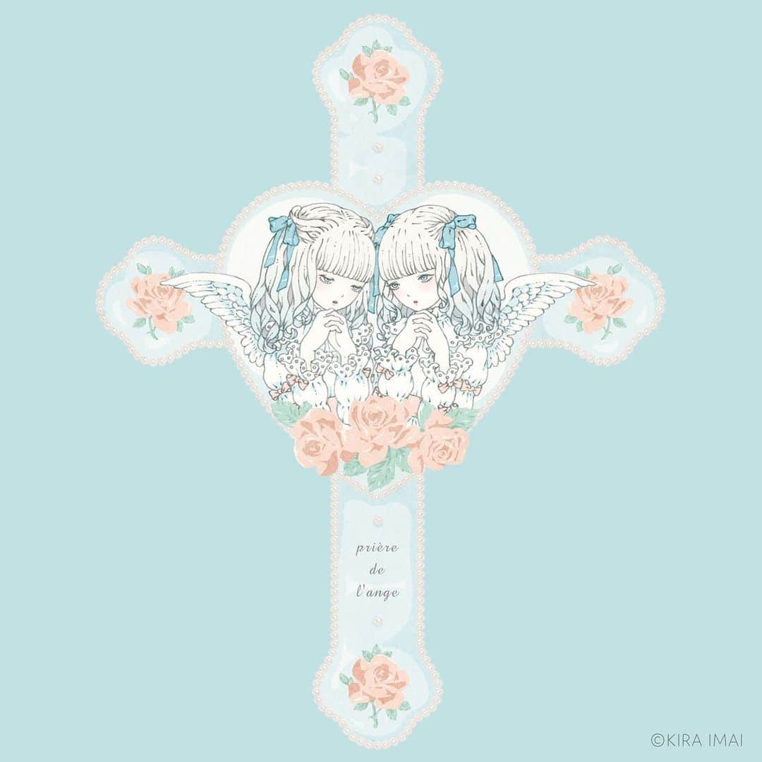今井キラのインスタグラム：「𝒜𝓃ℊℯ﻿ 𝟸𝟶𝟷𝟼﻿ ﻿ 🌹﻿ ﻿ 🌹﻿ ﻿ 🌹﻿ ﻿ #kiraimai #イラストレーター #イラストレーション #ロリータ #sweetlolita #lolitafashion #kawaii #pastelcolour #angel #illustgram #ange」
