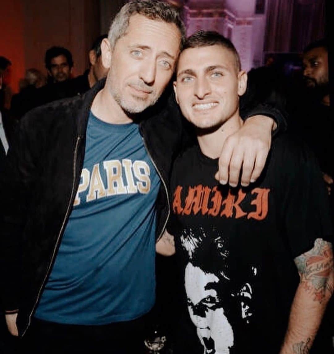 マルコ・ヴェッラッティのインスタグラム：「Blue eyes’s friend @gadelmaleh」