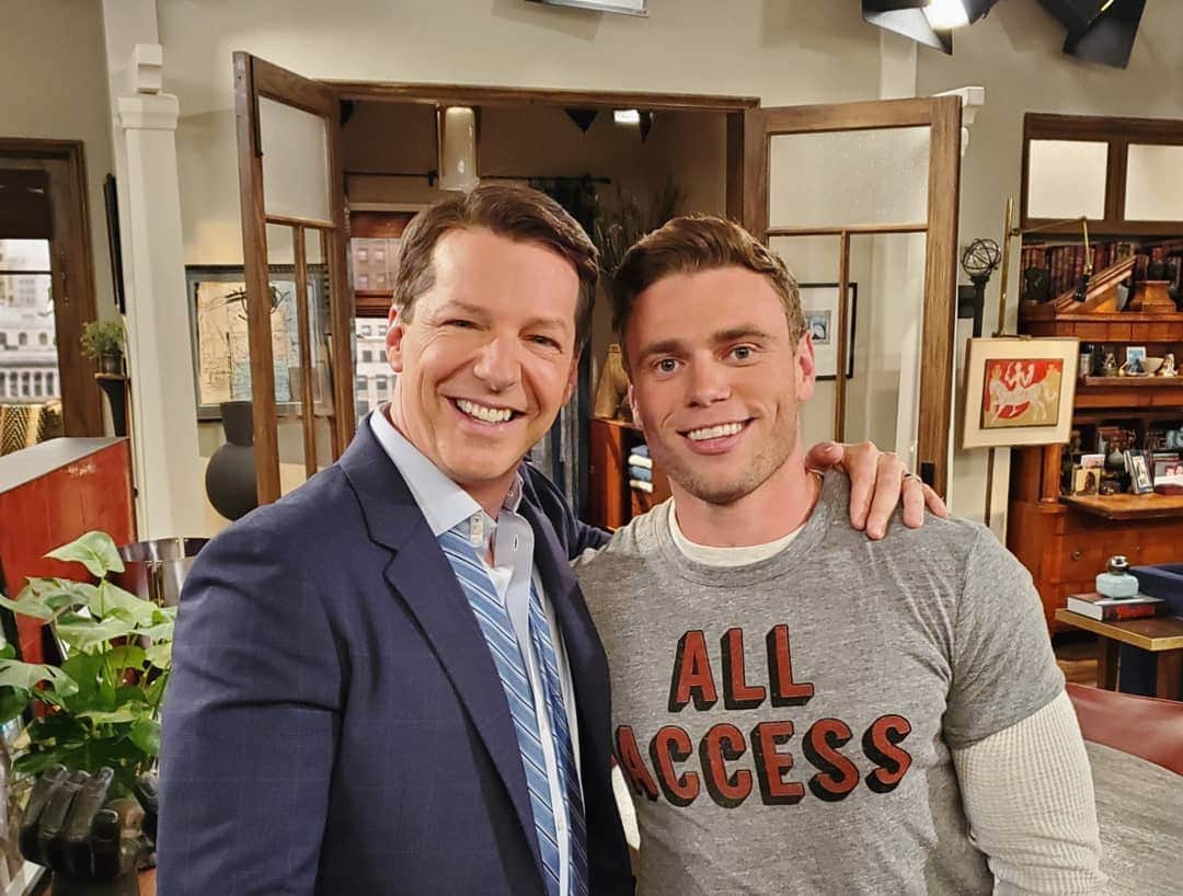 のインスタグラム：「Will & Grace! (not pictured Will or Grace)  I had a blast yesterday getting to film a little guest spot on the last season of this iconic gay show! Thank you to all who made it happen! @nbcwillandgrace @maxmutchnick ❤️」