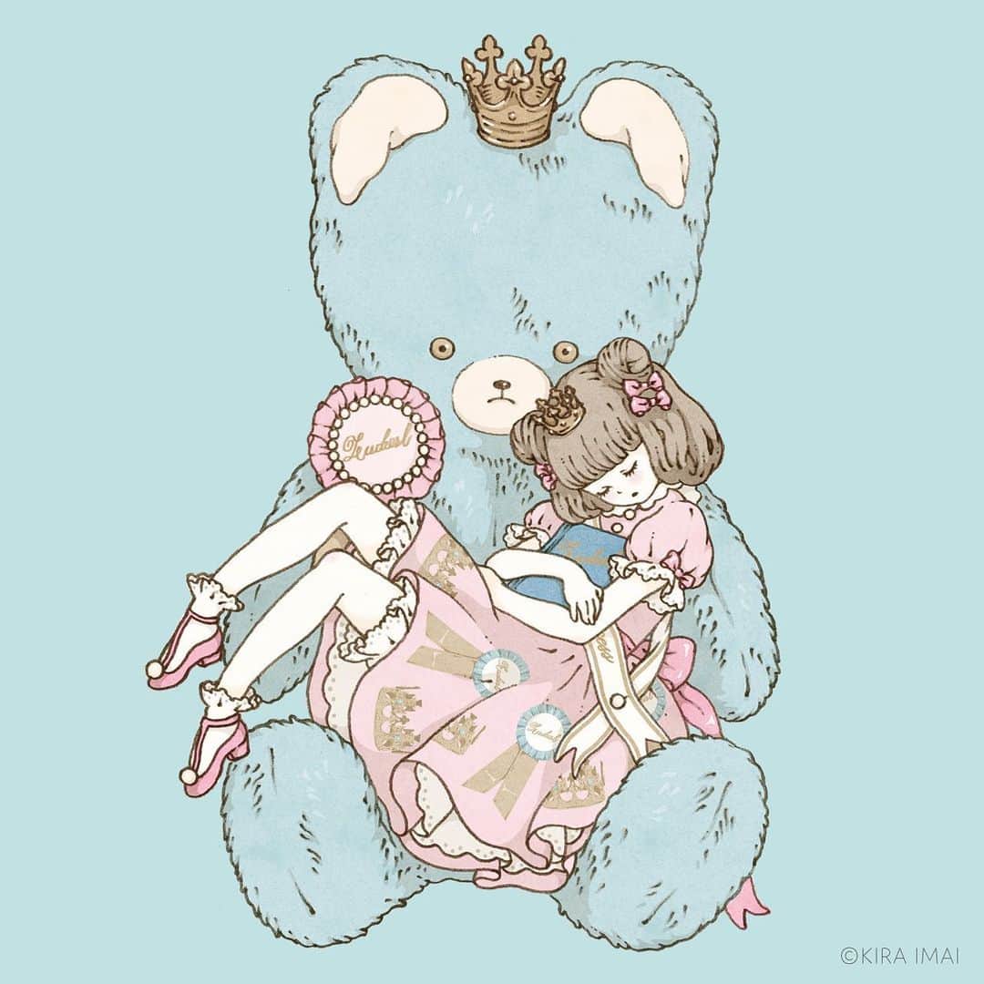 今井キラのインスタグラム：「𝕊𝕚𝕖𝕤𝕥𝕒﻿ 𝟸𝟶𝟷𝟽﻿ ﻿ 🧸﻿ ﻿ 🧸﻿ ﻿ 🧸﻿ ﻿ #kiraimai #イラストレーター #イラストレーション #ロリータ #sweetlolita #lolitafashion #kawaii #pastelcolour #siesta #illustgram #teddy」