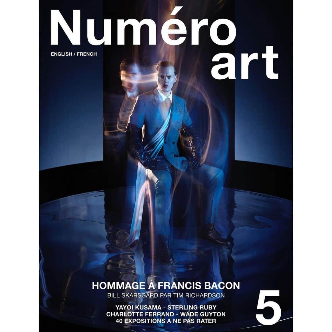 Shun Watanabeのインスタグラム：「Styling for @numeroart issue 5 #francisbacon homage cover story starring @billskarsgard_  in @dior by @mrkimjones  Photography @timrichardsontv  Creative Direction @azxo Hair @ramsell  Make up @natashaseverino_makeup  Styling @shun_watanabe  Styling Assistants @michael_alexanderv  @atsukiito_  #numeroart #dior #billskarsgard」