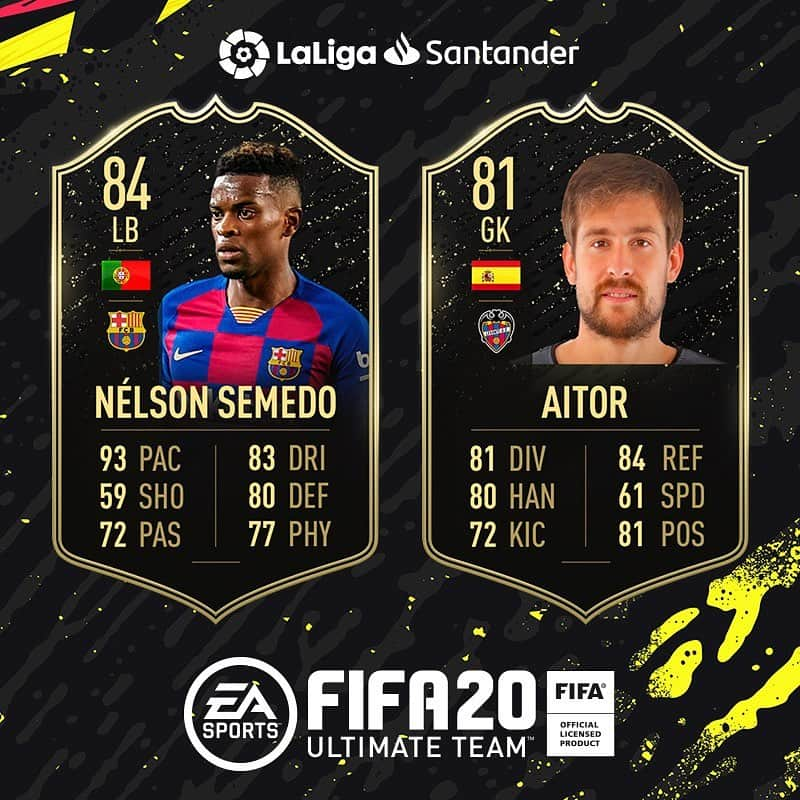 LFPさんのインスタグラム写真 - (LFPInstagram)「@nelsonsemedo50 & @aitorfernandez13 are in the #TOTW! 🎮 #FIFA20 • #LaLiga #LaLigaSantander #Semedo #Barça #Aitor #Levante」10月10日 2時01分 - laliga