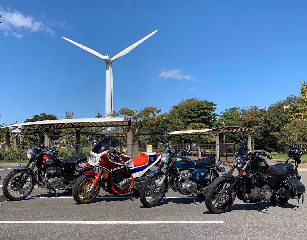 菊地智義さんのインスタグラム写真 - (菊地智義Instagram)「朝のショートツーリング最高でした。 天気の良いうちに台風に備えましょう。 #RGツーリングクラブ #RGTC #cb750four #k0」10月10日 2時13分 - potatokikuchi2