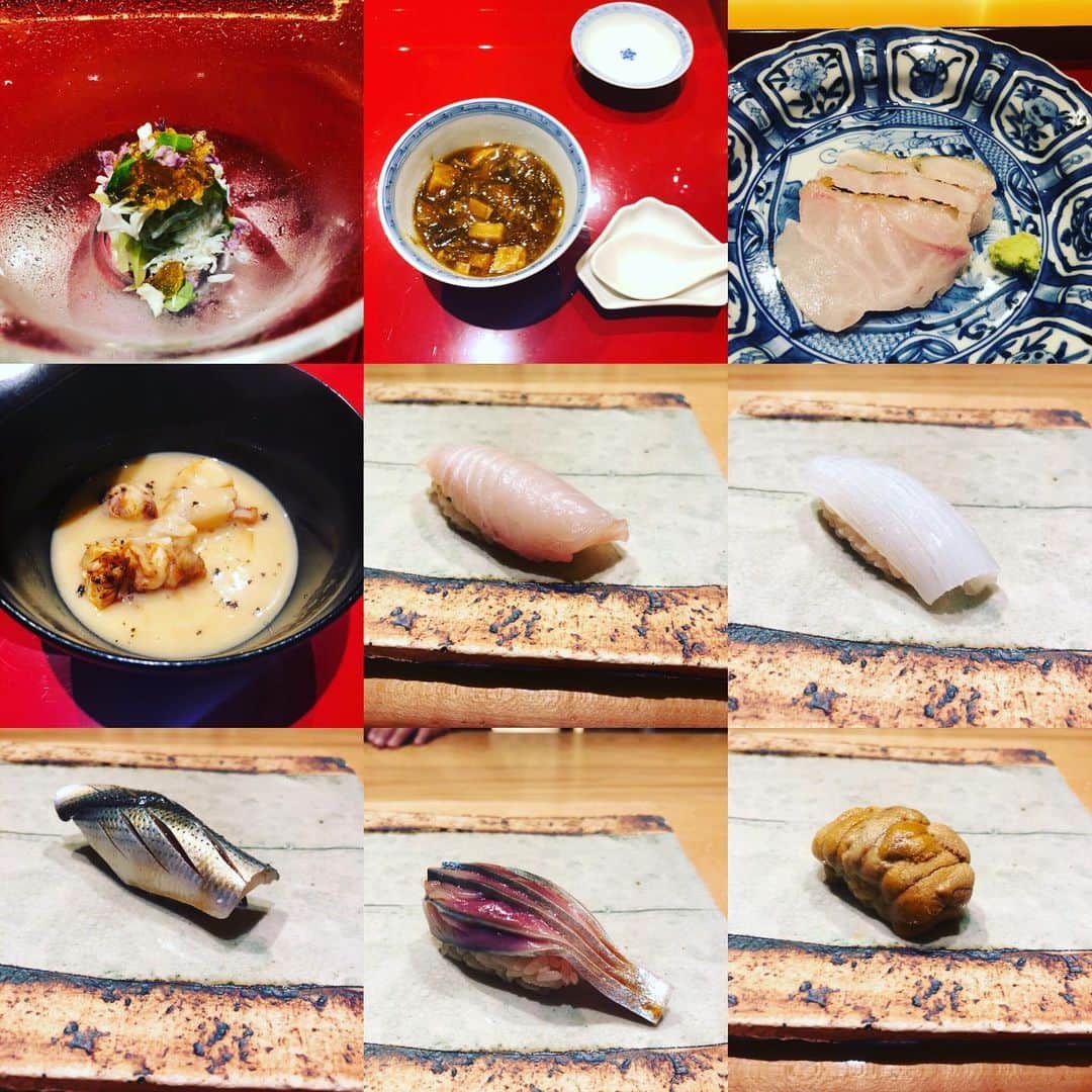 依布サラサさんのインスタグラム写真 - (依布サラサInstagram)「久しぶり伺えた一心鮨 光洋❣️ 宮崎に行く理由、一心鮨、それだけ🐈 いまは一斉スタートのお鮨屋さんが多い中で、自分の好きな時間で、ペースで食べれるってすごく幸せなことなんだなぁってしみじみ考えてしまった☺️ 子供にもやさしいホスピタリティ😇 お鮨もつまみも、最高に繊細、やさしい、ちょうどいい☺️ 一光ペアリングも、さすが‼️ってうならせてくれる☺️❣️でも 一光さんがふざけすぎてて、いつも何が嘘で何が本当か分かりません👴🏻 お家の近くに欲しい、、🍣 また、このために、宮崎いくー！ #一心鮨光洋 #宮崎 #鮨 #領収書の宛名 #ワインレッドの心 様 #やめてけれ」10月9日 18時28分 - sarasaifu