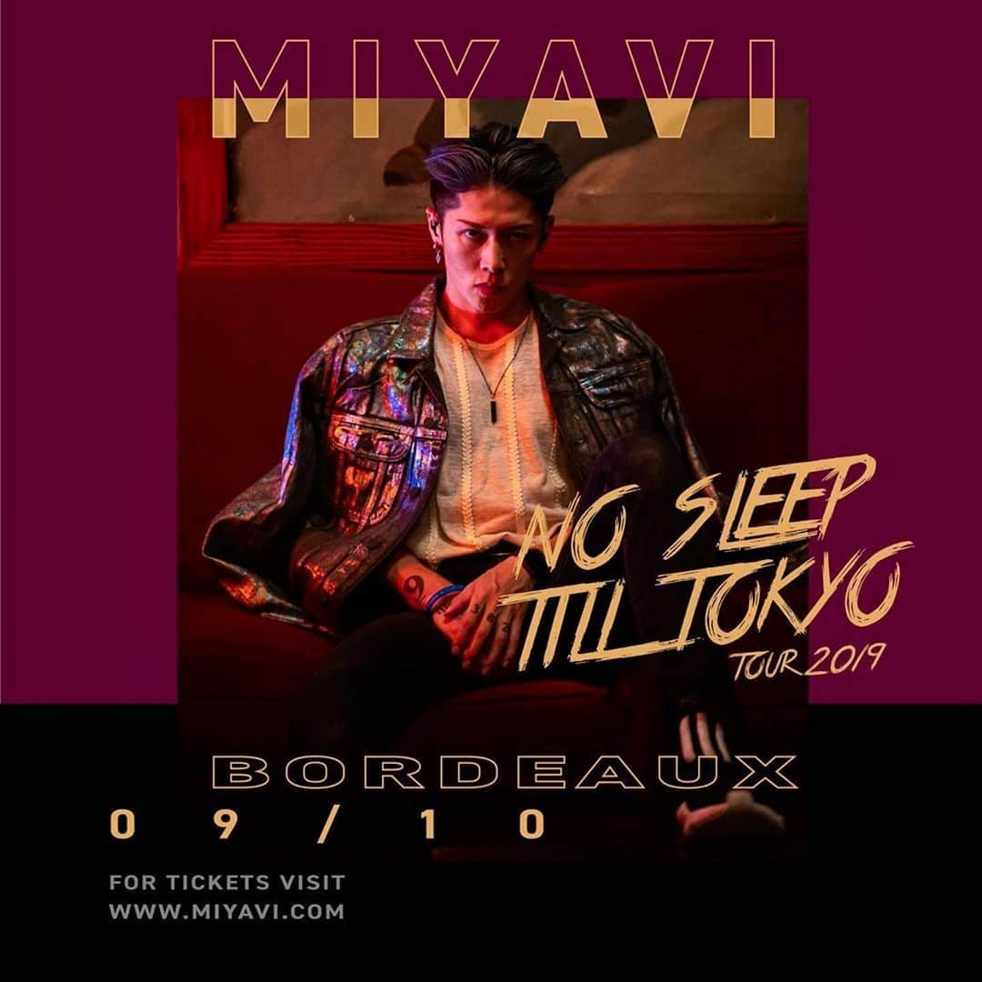 雅-MIYAVI-さんのインスタグラム写真 - (雅-MIYAVI-Instagram)「Tonight 🍷 #Repost @miyavi_staff This train goes all night... Next stop @rs_barbey Bordeaux. Get tickets 👉www.miyavi.com #NoSleepTillTokyo」10月9日 20時19分 - miyavi_ishihara