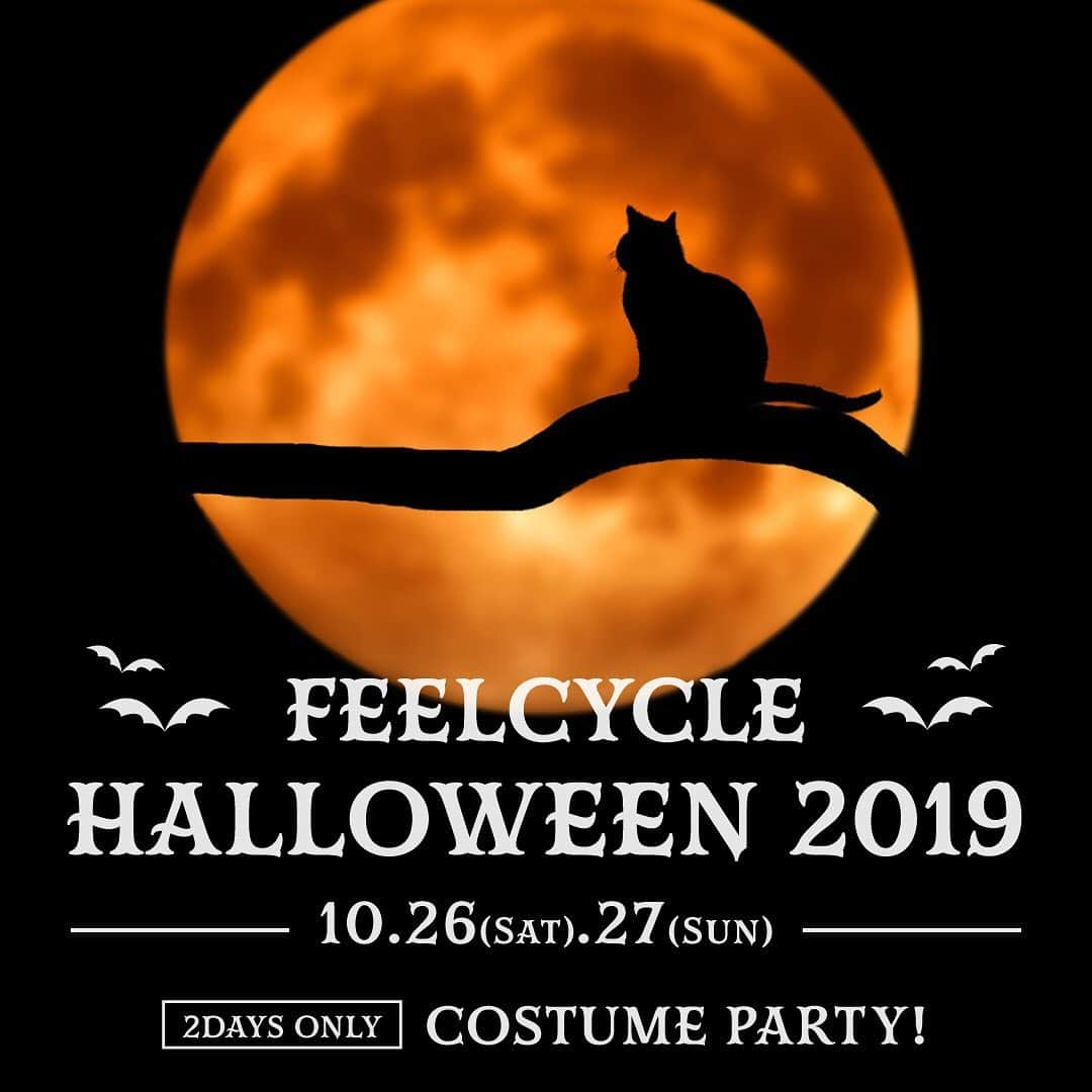 FEELCYCLE (フィールサイクル) さんのインスタグラム写真 - (FEELCYCLE (フィールサイクル) Instagram)「​. ◆Event Information◆ . FEELCYCLE HALLOWEEN 2019 開催！ . Lessonは担当インストラクター・提供プログラムが完全シークレット。 インストラクターはそれぞれ異った仮装で登場します。 皆様もぜひ仮装してご参加ください！ . 過去のFEELCYCLE HALLOWEENの様子は #feelcyclehw をチェック！ . すでに満席のLessonもあるので、ご予約はお早めに。 . ＜FEELCYCLE HALLOWEEN 2019＞ . ■実施日時 10/26(Sat)・27(Sun) FEELCYCLE全店舗の最終レッスンで実施 . 詳しくはWEBサイトをご覧ください。 . #feelcycle #フィールサイクル #feel #cycle #mylife #morebrilliant #itsstyle #notfitness #暗闇フィットネス #バイクエクササイズ #フィットネス #ジム #45分で約800kcal消費 #滝汗 #ダイエット #デトックス #美肌 #美脚 #腹筋 #ストレス解消 #リラックス #集中 #音楽とひとつになる #暗闇バイクフェス #バイクエクササイズ #halloween #feelcyclehw」10月9日 21時05分 - feelcycle_official