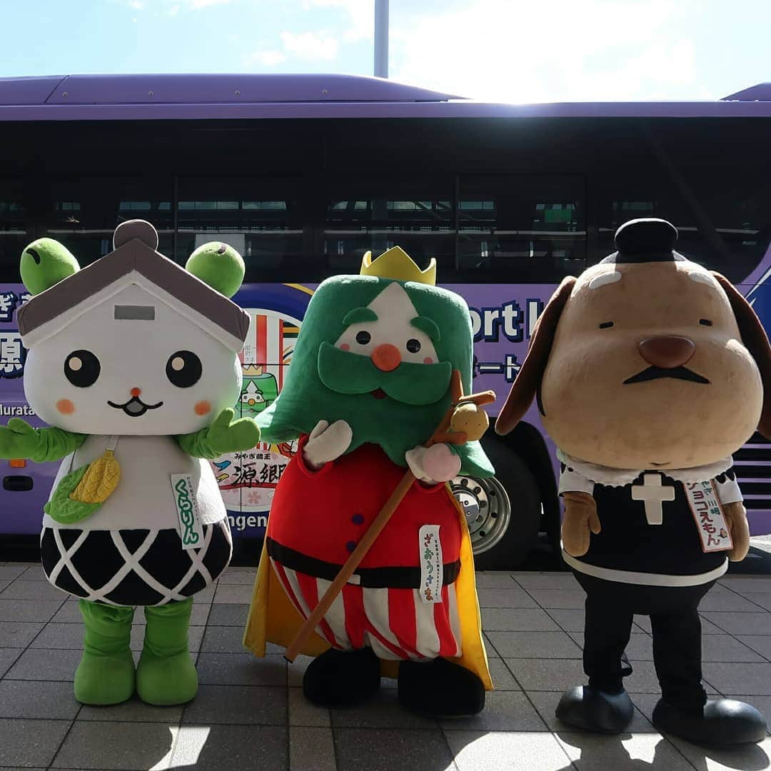 ビーム先生さんのインスタグラム写真 - (ビーム先生Instagram)「วันนี้มีมาสคอตประจำเมืองมาหาด้วย สามตัวเลยยย เรียงจากขวาไปซ้าย จากเมือง Kawasaki , Zao, Murata ค่ะ ไม่ต้องรวมบีมนะ ฮ่าๆๆๆ  ย้ำอีกที มาเที่ยวแถวเซนไดง่ายมากๆ เพราะสิ้นเดือนนี้จะมีบินตรงจากไทยมาลงสนามบินเซ็นไดแล้ว ดีเลิศ ออกมาปุ๊บ จะมีจุดขึ้นรถบัสม่วงๆ ม่วงแบบ ม่วงแป๊ดๆๆๆ พาเราไปเที่ยวยังบริเวณสามเมืองธรรมชาติ ใกล้หมู่บ้านจิ้งจอกด้วย แถวนี้สงบเงียบ เหมาะสำหรับเยียวยาจิตใจสุดๆ ลองมาเที่ยวกันดูนะคะ  宮城県の三源郷のマスコットです！ 今日は全員来てくれました〰  このエリア自然が豊かで秋のお花もきれいに咲いてますね ちなみに今日も温泉♨ 夜は寒い〜  #มิยางิ #เซ็นได #เที่ยวญี่ปุ่นด้วยตัวเอง #เที่ยวญี่ปุ่น #ญี่ปุ่น #รีวิวท่องเที่ยว #blogger  #youtuber #miyagi #sendai #zao #murata #kawasaki #onsen 　#ออนเซ็น #温泉　#三源郷　#仙台　#宮城　#遠刈田温泉　#ユーチューバー　#日本語ができる外国人 #日本案内　#外国人　#タイ人　#日本　#Japan #Tohoku #โทโฮคุ #東北角」10月9日 22時02分 - beamsensei