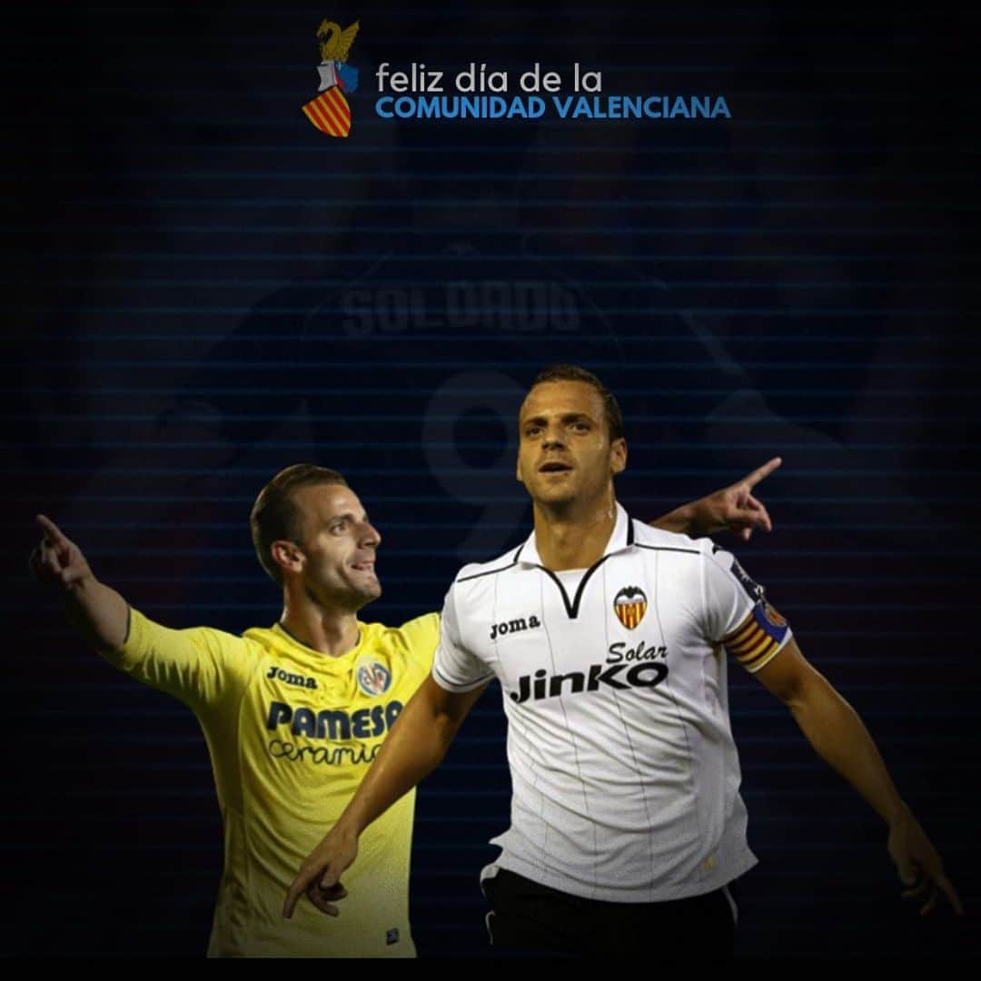ロベルト・ソルダードのインスタグラム：「‪Feliz #DíadelaComunidadValencia ! Como valenciano es un orgullo llevar el nombre de #Valencia allá donde voy y haber servido a dos clubes que son símbolos de nuestra tierra.‬ ‪Valencia CF Villarreal CF‬」