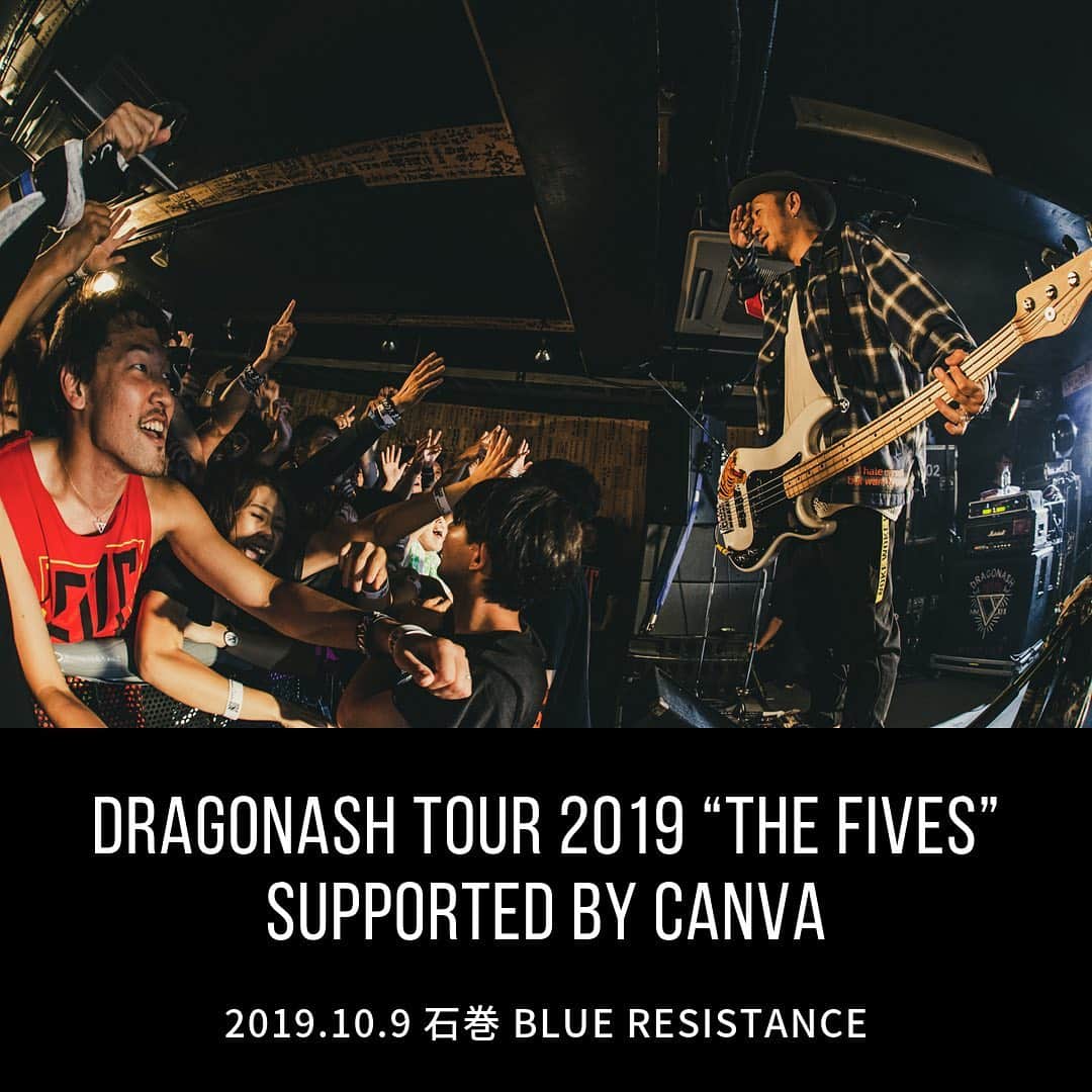 Dragon Ashさんのインスタグラム写真 - (Dragon AshInstagram)「DRAGONASH LIVE TOUR 2019"THE FIVES" 石巻 BLUE RESISTANCE  dragonash.jimdofree.com/tour/ishinomak…  #DA_livephoto #ブルレジ photo by @nekoze_photo」10月9日 23時57分 - dragonash_official
