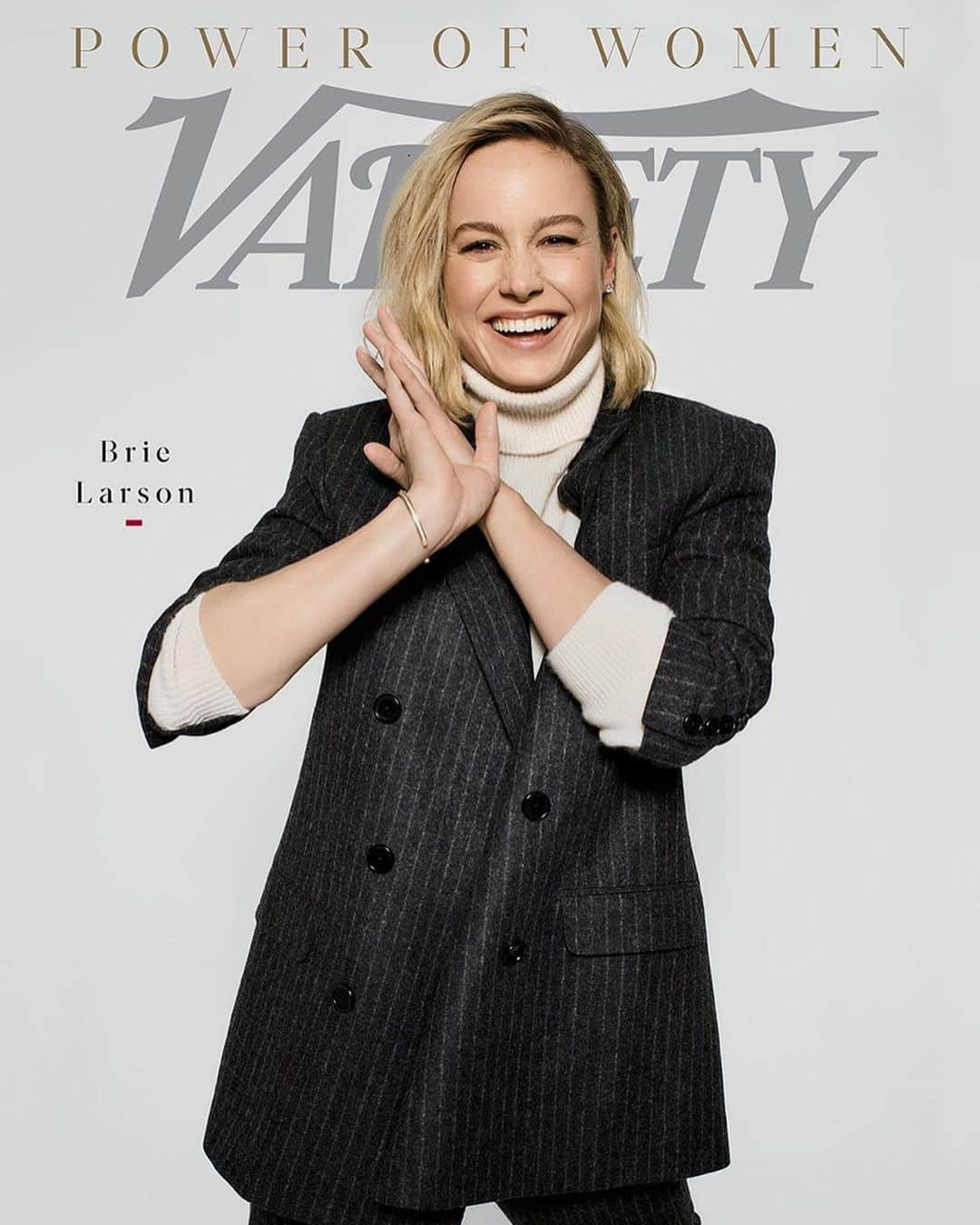 ブリー・ラーソンさんのインスタグラム写真 - (ブリー・ラーソンInstagram)「Thank you @variety for including me in your “Power of Women” issue! I loved speaking with #KateAurthur about @eji_org and what I have learned while being a forever student of #BryanStevenson ⚡️ Thank you @peggysirota for capturing me in my true form - laughing in a sensible @celine look 🥰 And so much love to my team @brycescarlett @ninapark and @samanthamcmillen_stylist ft. @felicityasargent for all the ways you help me shine 💓 Interview will be in my bio if you want to hear me gab more ✌️」10月10日 0時51分 - brielarson