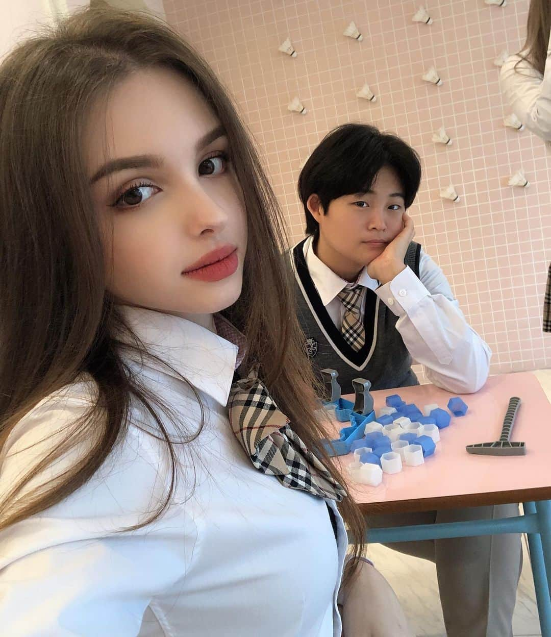 Elina 엘리나 (エリナ) さんのインスタグラム写真 - (Elina 엘리나 (エリナ) Instagram)「Do you like school uniform?🤩 I like Korean style✨ 교복 좋아하세요? 빌려서 입어봤는데 저한테 잘 어울리나용?」10月24日 20時24分 - elina_4_22