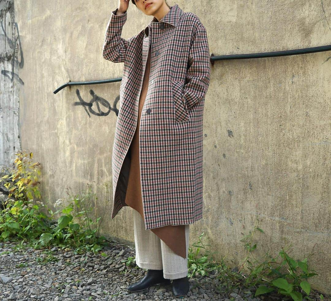 MāWさんのインスタグラム写真 - (MāWInstagram)「. [CLANE] MIX CHECK SOUTIEN COLLAR COAT. -  #clane #mawsapporo #MāW #ins_online #19aw #sapporo #hokkaido」10月24日 12時09分 - maw_sapporo