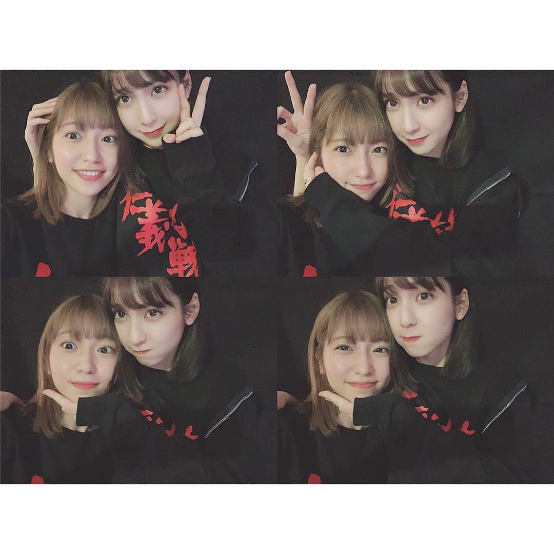 松岡菜摘のインスタグラム：「. . 妹みたいな可愛い子☺︎♡ . #ootd #仁義なき戦いTシャツ 笑」