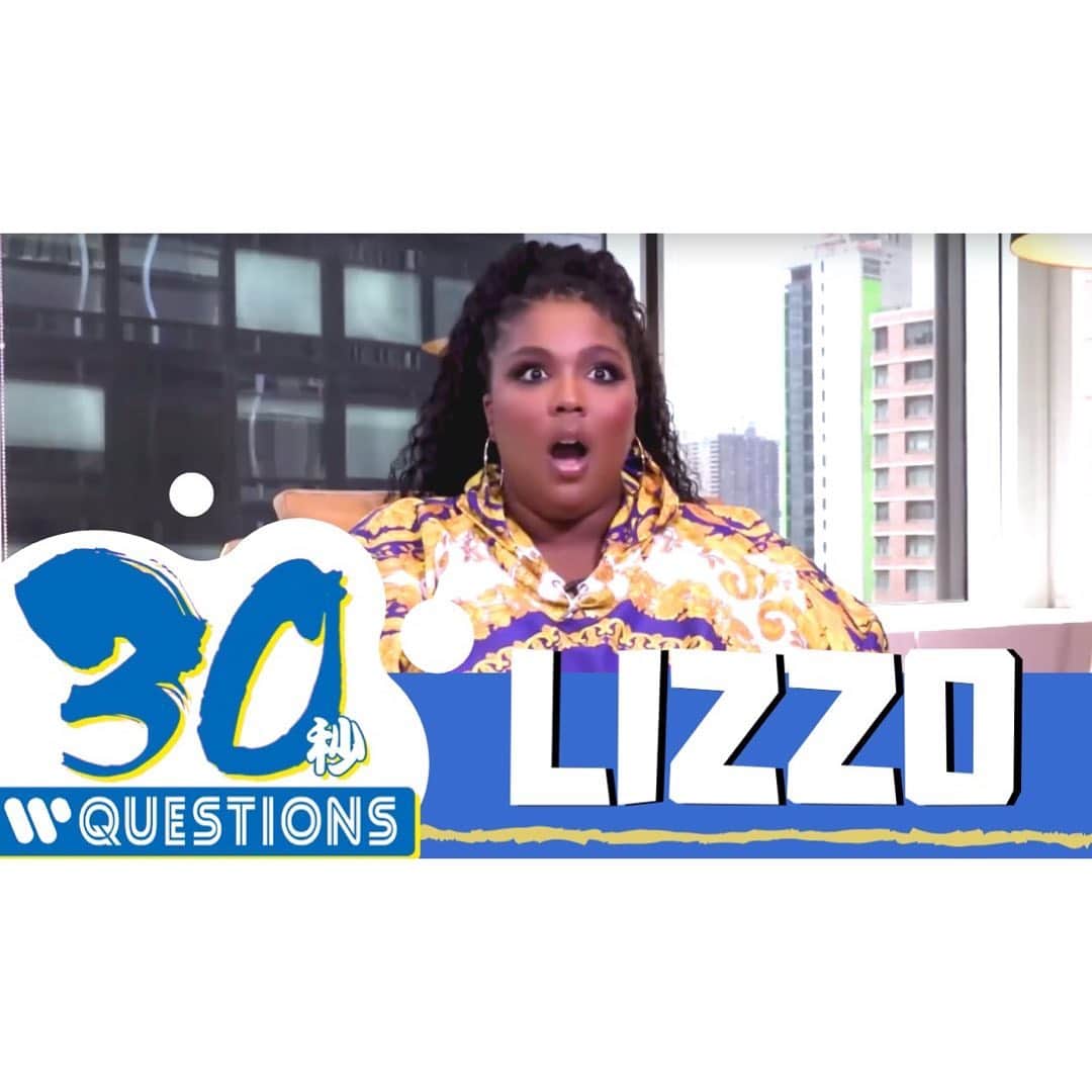 のインスタグラム：「【Lizzo】 Lizzo 30 Seconds Questions!! ✨ ワーナーミュージック・ジャパン洋楽のYouTubeチャンネルで是非チェックしてみてください🎥 ✨ リンクはこちら👉 https://youtu.be/MkxLpc-QFa4 #リゾ #lizzo #洋楽」