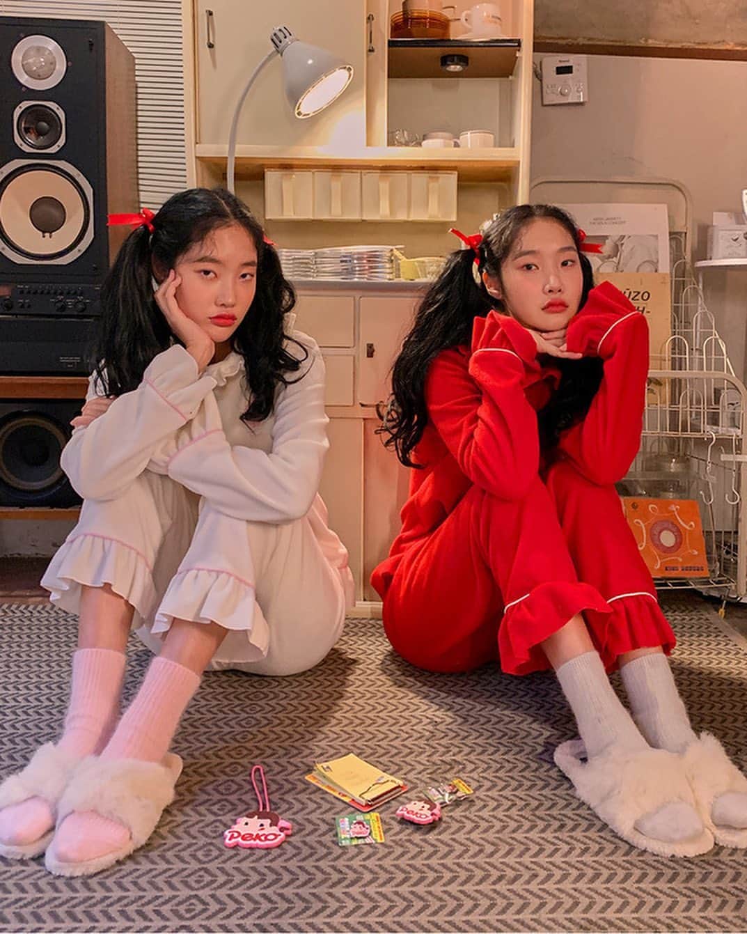 Chuuのインスタグラム：「[chuu X peko] ⓒ2019 FUJIYA  GoGo88 open!👭❤️ 더 귀여워진 츄와 페코의 만남! 빨리 만나러오세용!」