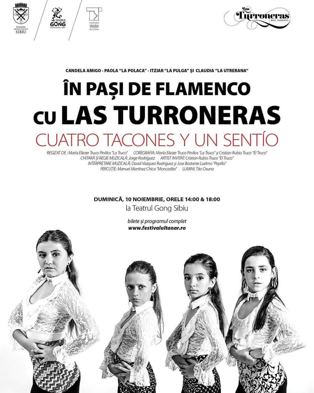 Las Turronerasのインスタグラム：「10 de noviembre @festivalultanar  #4taconesyunsentio #bailaoras #flamenco #flamencas #niñas @artistasuspiria @latruco @eltrucoflamenco @claudialautrerana @candelaamigo_flamenco @la_polaaca @___la_pulga___ @las_turroneras #Rumania #sibiu #españa」