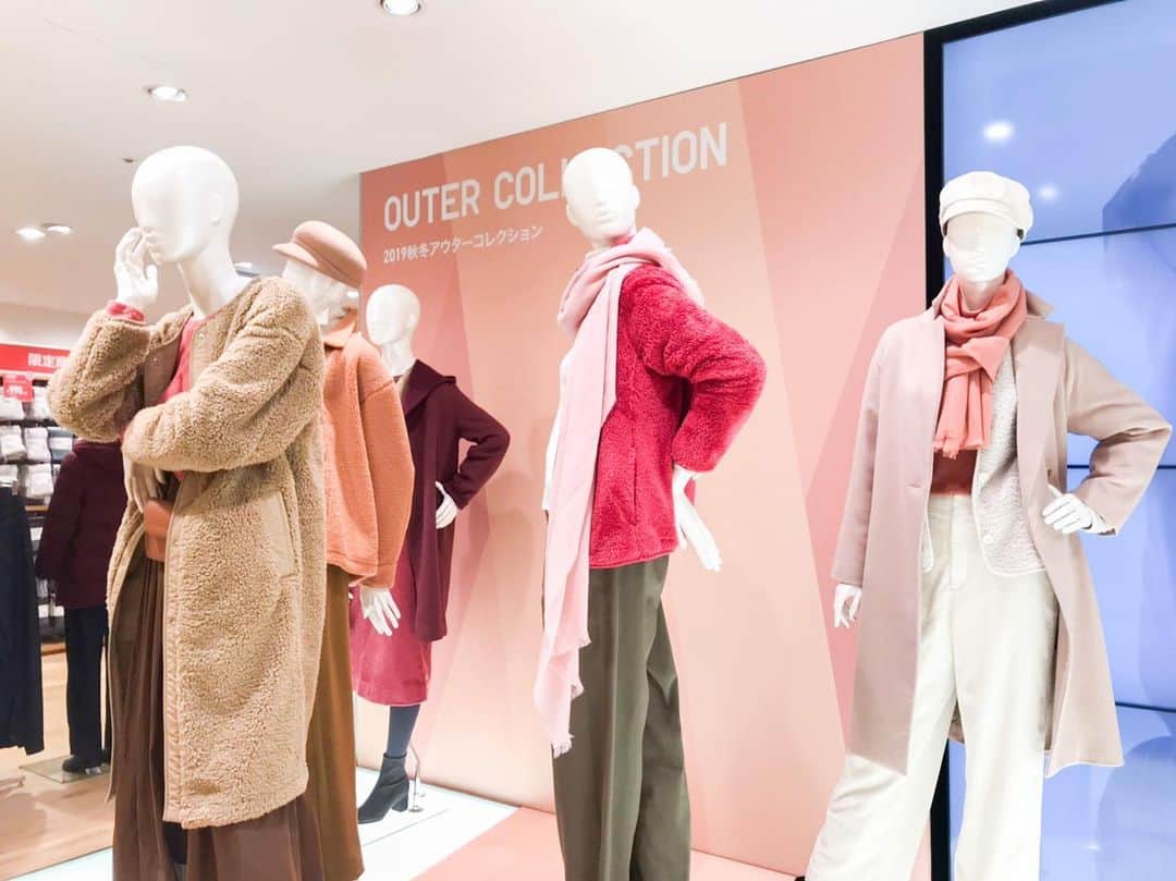 uniqlo_printemps_ginzaのインスタグラム：「. アウターコレクション🧥🍂 フリースやウールなど、バリエーション豊富にご用意しております♡  #アウター #コート #フリース」