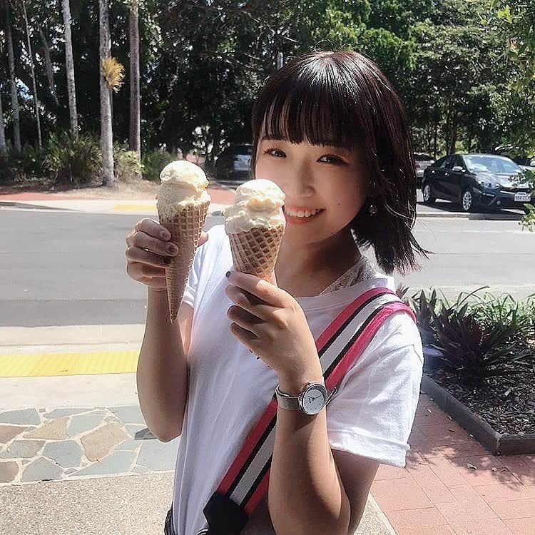 平井はんなのインスタグラム：「. この前のはフローズンヨーグルトで こっちはジェラートだよ🍨 . #フォロー #いいね」