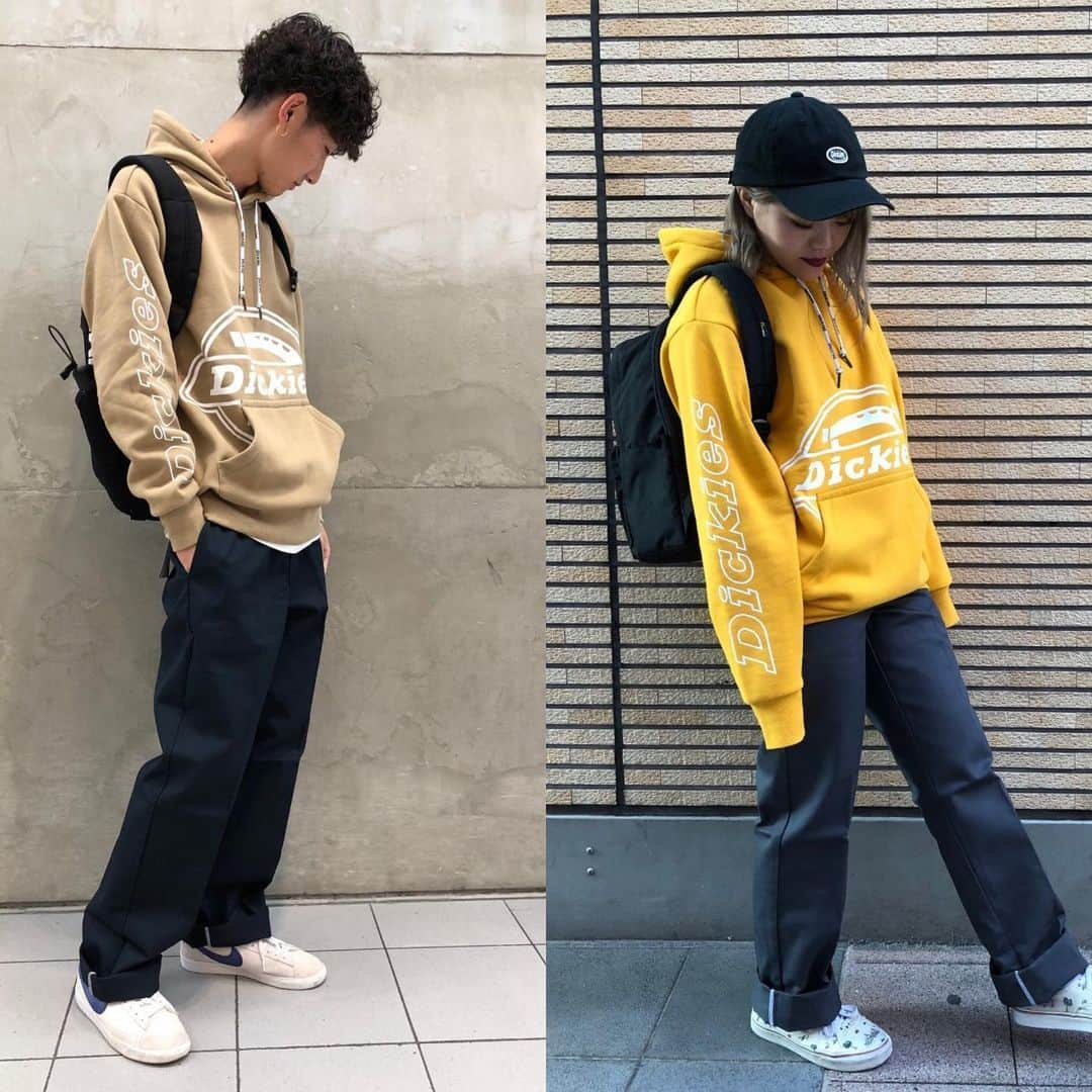 ディッキーズさんのインスタグラム写真 - (ディッキーズInstagram)「Dickies Store Staff Coordinate from HEP FIVE. #dickies #dickiesjp #linkcode #リンクコーデ #hoodies #hoodiestyle #874 #trend #pairlook #fallvibes #workwear #sweat #streetfashion #dickiesworkwear #autumn #autumnfashion #dickiesjpstaff #osaka #hepfive」10月10日 11時45分 - dickies_jp