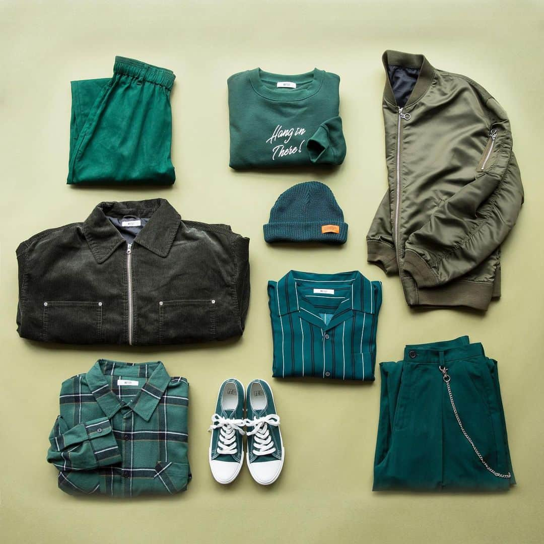 WEGOさんのインスタグラム写真 - (WEGOInstagram)「✔︎green color items¥1,900+tax〜  #wego#ウィゴー#men#メンズ#fashion」10月10日 10時45分 - wego_official