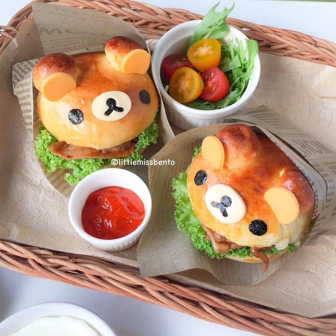 Little Miss Bento・Shirley シャリーさんのインスタグラム写真 - (Little Miss Bento・Shirley シャリーInstagram)「Time to tuck into some cute Rilakkuma 🍔 buns! #littlemissbento hope everyone’s mid week is looking good! Sorry for being quiet.. it has been a rough week」10月10日 11時13分 - littlemissbento