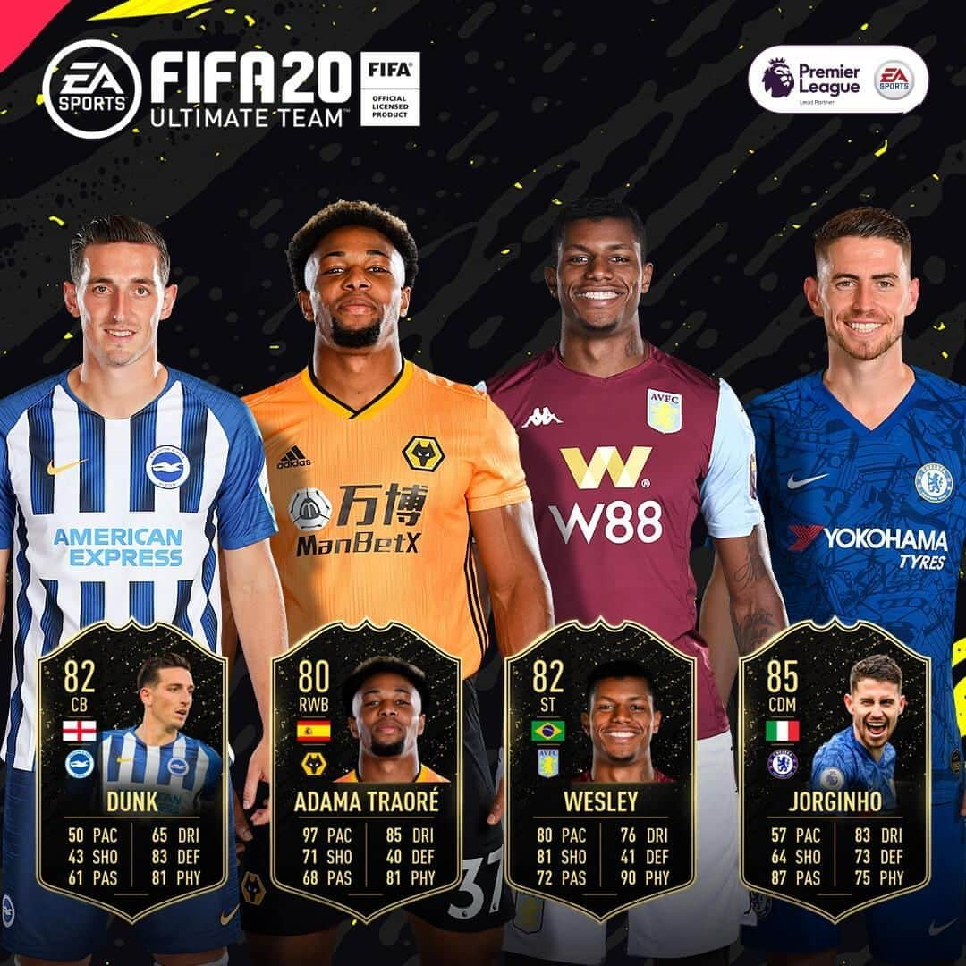 プレミアリーグさんのインスタグラム写真 - (プレミアリーグInstagram)「4⃣ #PL stars feature in the @easportsfifa #TOTW!⁣ ⁣ Congratulations to @lewisdunk, @adamatrd37, @wesleymoraes07 and @jorginhofrello 👏」10月10日 4時01分 - premierleague