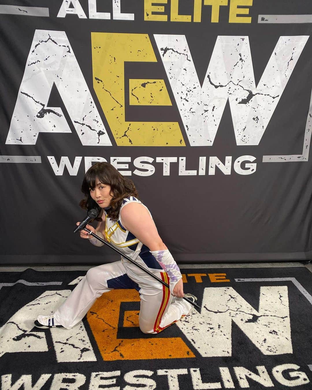 さくらえみのインスタグラム：「Thank you #AEW I gave up today but don't give up trying👑  #gtmv  #prowrestling」