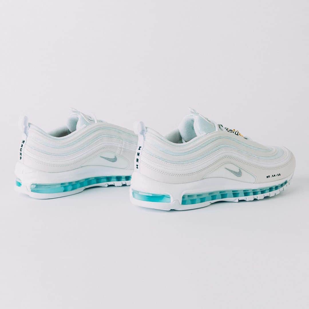 HYPEBEASTさんのインスタグラム写真 - (HYPEBEASTInstagram)「@hypebeastkicks: Brooklyn-based creative label MSCHF has tapped INRI to produce a customized @nike Air Max 97 that evokes the miracle of Jesus walking on water in Matthew 14:25. The Godly pair has been filled with 60cc of water sourced from the River Jordan and then blessed, as well as red insoles that have been scented with Frankenscence, Matthew 14:25 inscription on the toe box and a steel crucifix on the shoelaces. They sold out within a minute on October 8, but can now be bought on the @stockx marketplace with prices starting at $2,499 USD. ⁠⠀ Photo: StockX」10月10日 14時36分 - hypebeast