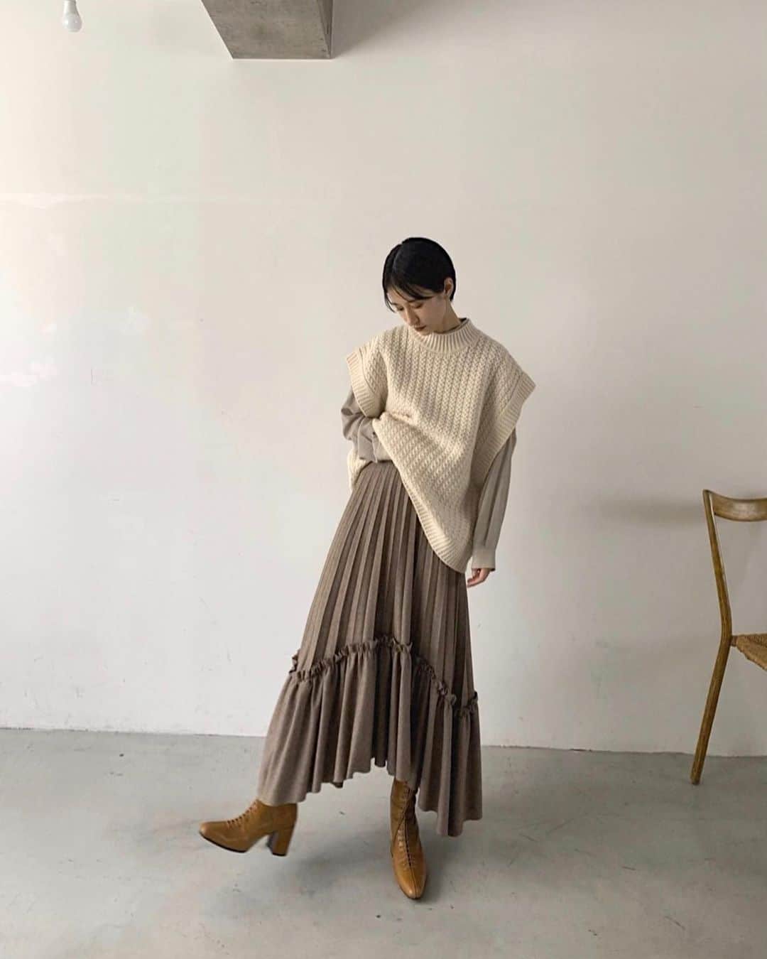 松本恵奈さんのインスタグラム写真 - (松本恵奈Instagram)「CLANE WEB更新されました♡私の大好きなプリーツスカートの紹介をしています◎ #clane #enamustbuy」10月10日 15時34分 - ena1123