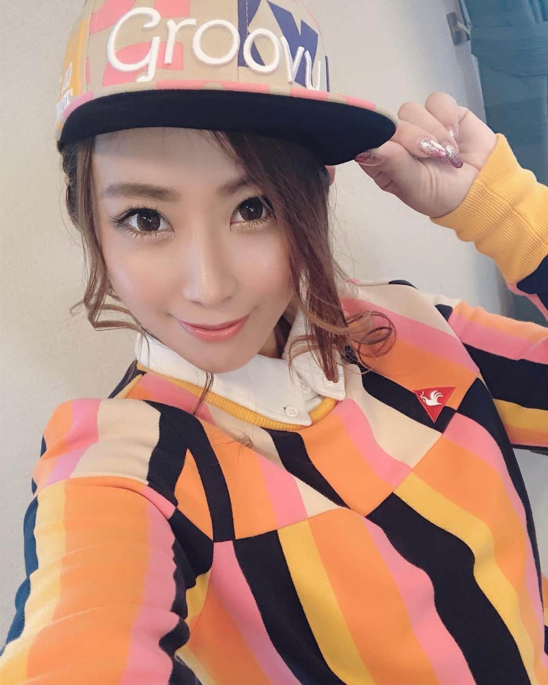 渡瀬茜さんのインスタグラム写真 - (渡瀬茜Instagram)「昨日のGTB  CUP第8戦のゴルフコーデです✨昨日は暑いぐらいでしたが10月ということで秋のゴルフコーデです🍁映える秋色々で華やかなセーターがお気に入りのルコックコーデです💖GTB CUP第8戦もありがとうございました😊💕 @lecoqgolf_jp  @golftoday_birdies  #lecoqgolf #ルコックコーデ#ルコック女子#lecoqsportif #gtbcup#GTバーディーズ#ゴルフファッション#ゴルフ秋コーデ #ゴルフ秋冬ウェア #ゴルフ女子#ゴルフ大好き#ゴルフファッション#골프여자#골프#高尔夫#高尔夫女子」10月10日 17時36分 - wataseakane1