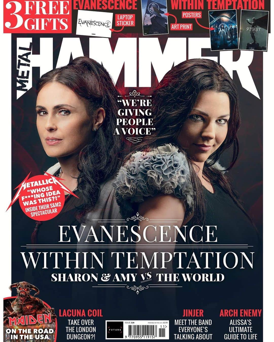 METAL HAMMERさんのインスタグラム写真 - (METAL HAMMERInstagram)「OUT NOW! Who’s picking up their copy today? #Evanescence #WithinTemptation #Metallica #IronMaiden #LacunaCoil #ArchEnemy #MetalHammer #Metal #HeavyMetal #SymphonicMetal #GothicMetal #Goth #Jinjer」10月10日 17時59分 - metalhammeruk