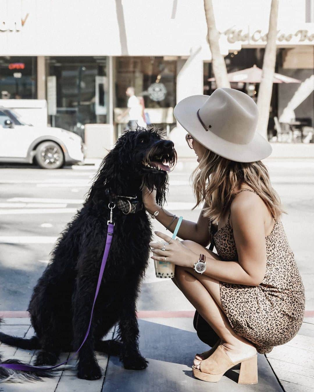 Manamiさんのインスタグラム写真 - (ManamiInstagram)「🐶🐶🌴🌴🌴 道にいたわんちゃんが可愛すぎてずっと一緒に遊んでたら 飼い主のおじちゃんがリード渡してくれた😂💕 将来はおっきい犬飼いたいなぁ🐶💕 ㅤ hat @brixton @brixtonwomens one-piece @hm sandal @urbanoutfitters watch @breitling @breitling_japan ㅤ 📸 @ailove_la」10月10日 22時53分 - manashika