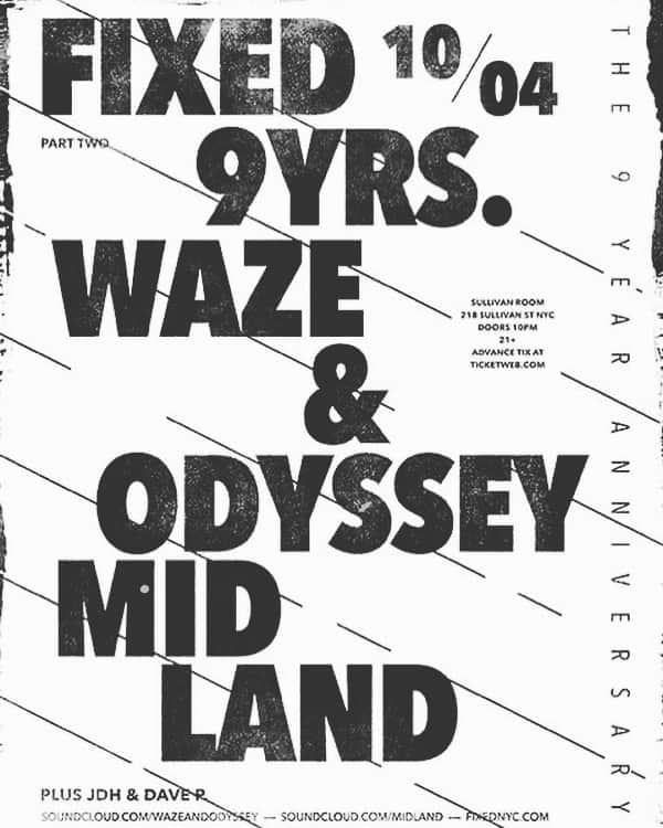 Waze & Odysseyのインスタグラム：「#tbt Our first ever NYC gig back in 2013 for @fixed_nyc - so many memories of the night and kickstarted a long association with one of our favourite cities 😍 NYC」
