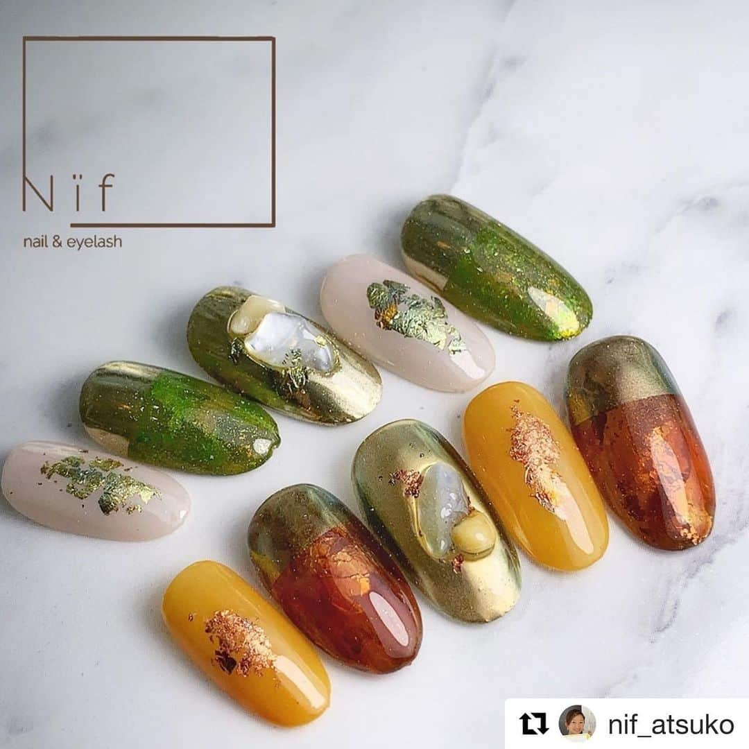 initygel_officialさんのインスタグラム写真 - (initygel_officialInstagram)「#Repost @nif_atsuko with @get_repost ・・・ どんぐりのイメージで作りました🐿 お得な定額デザインです！  ART by ATSUKO🍭  #ネイルサロン #甲府ネイルサロン #ネイル #initygel #アイニティ #nif #ニフ #マツエク #ネイルデザイン #naildesign どんぐりネイル #秋ネイル #秋ネイル2019 #秋ネイルデザイン #2019秋ネイル #ヨメノコシ #どんぐり #ミラーネイル #ニュアンスネイル」10月11日 15時34分 - initygel_official