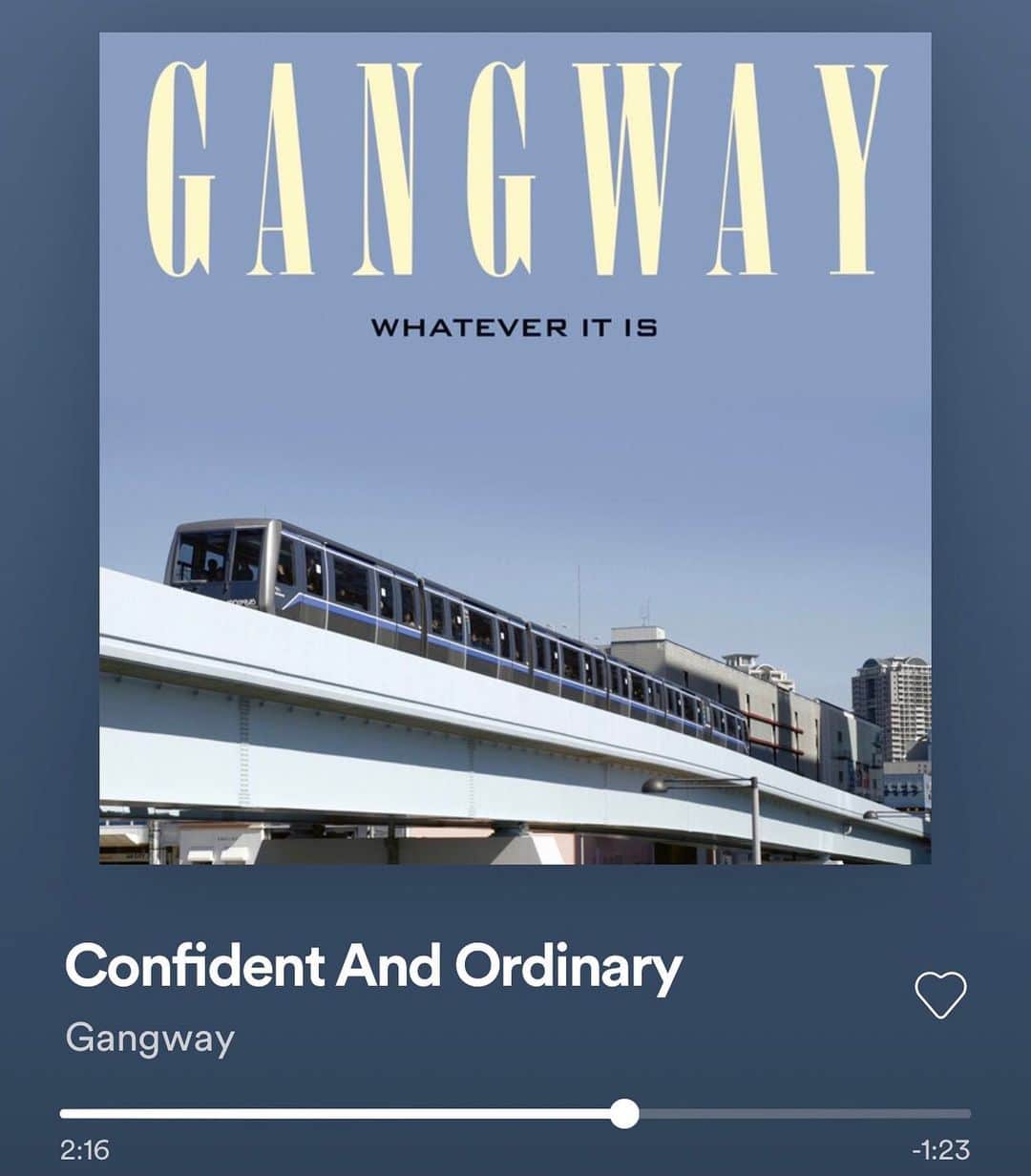 江口寿史のインスタグラム：「GANGWAY、23年ぶりの新作て。朝、起き抜けに驚いた。そして寝転んだまま聴いている。」