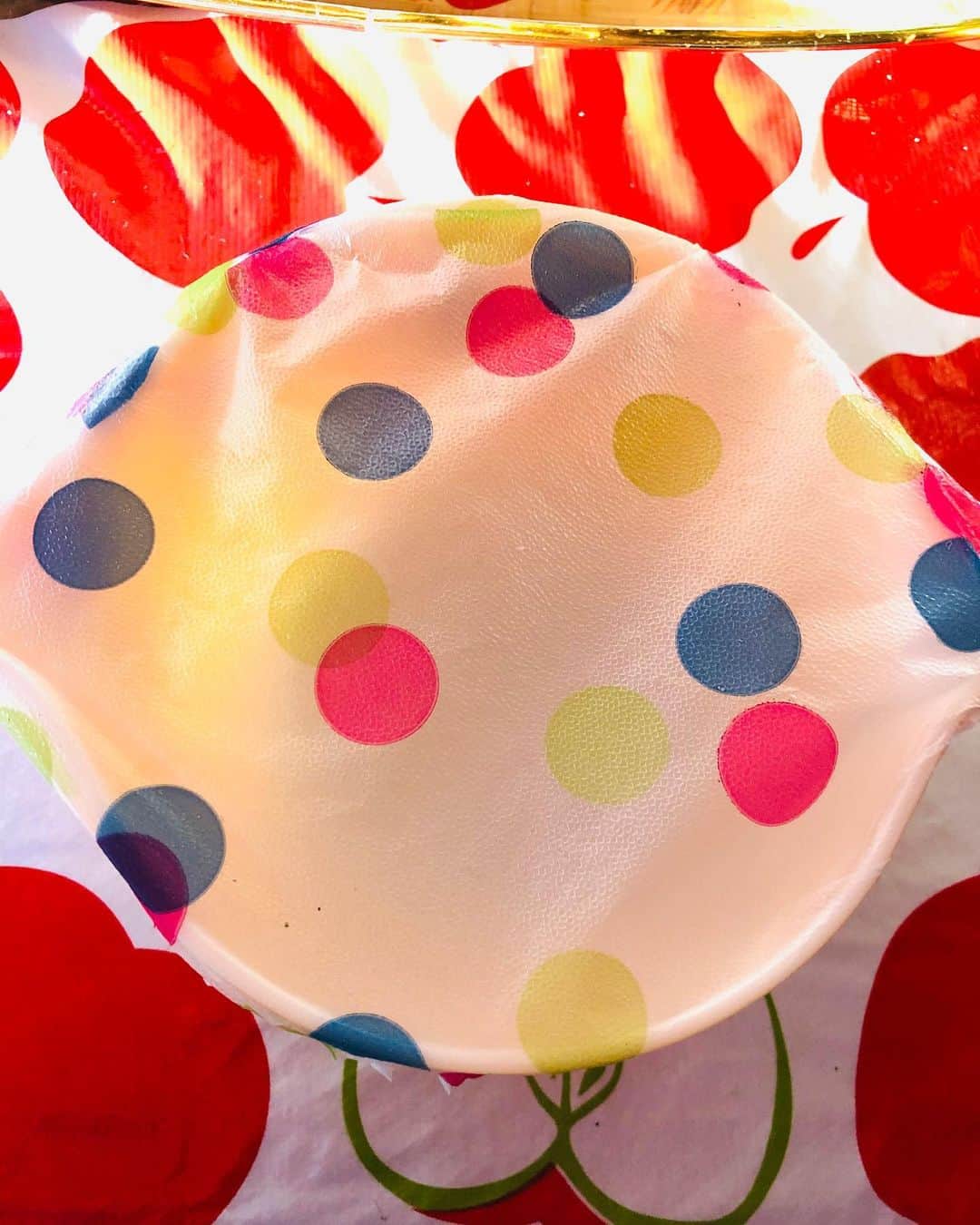 野沢直子さんのインスタグラム写真 - (野沢直子Instagram)「水玉のサランラップ買ってみたら、水玉が思ったより大きくて水玉水玉してた😅 まあ、でもかわいいか❤️ #冷蔵庫がすごく弥生様になる予感」10月11日 10時03分 - naoko.nozawa