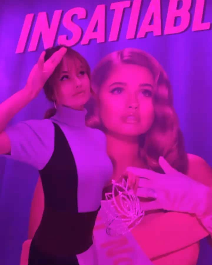 デビー・ライアンのインスタグラム：「I thought we said No More Drama...! We’re in the final hours before you watch Season 2 of @insatiable. BE WARNED — we’ll meet you right where we left you so be clever and rewatch the last two episodes of Szn1, because it starts fast and goes hard 👄🐽🥀⚰️🚲🍩🤸🏼‍♀️⛓👑」