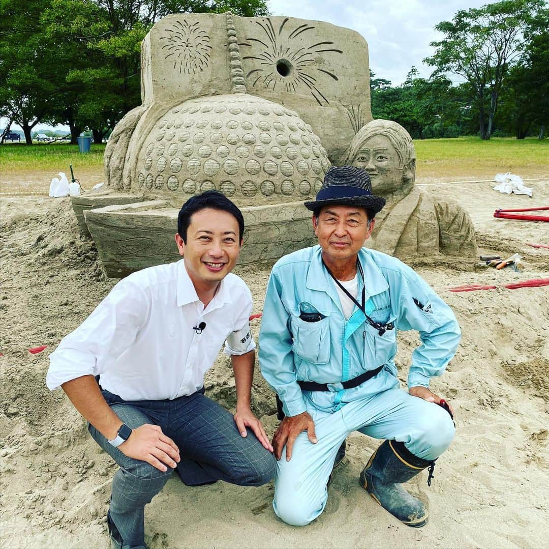 倉橋友和さんのインスタグラム写真 - (倉橋友和Instagram)「台風の接近により、明日と明後日のメインイベントが中止となった#愛知県 #稲沢市 の#サンドフェスタ ですが、#砂像 アーティストのみなさんは、完成を目指して作業をして続けていました。雨風によるダメージが少ないことを祈ります。詳しくは夕方の#メーテレ #アップ で🎤 #メーテレアップ #アップは午後3時46分から #アップの特集は午後6時15分から #アナウンサー #鈴木しおり #星恭博 #石神愛子 #倉橋友和 #伊豆蔵将太 #濱田隼 #気象予報士 #山田修作 #修作さん #冨永幸」10月11日 13時12分 - nbn_kurahashi