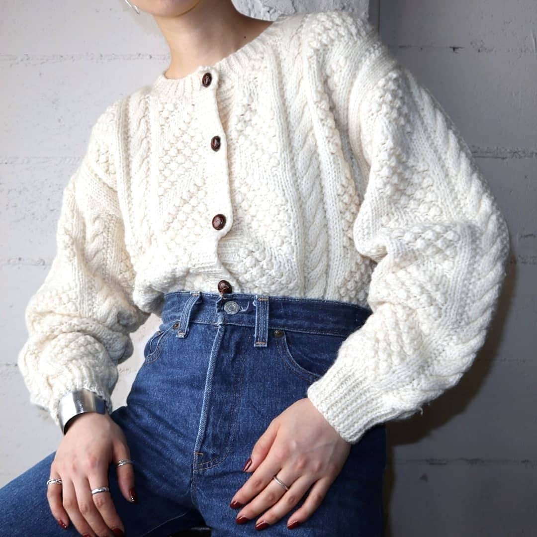 吉祥寺 古着屋 Orfeoのインスタグラム：「ONLINE SHOP新商品UPしました！ ＊ONLINE SHOP掲載商品は基本的に店頭販売はございませんのでご了承ください。  Fisherman's Cardigan  #orfeo #kichijoji #tokyo #vintage #used #fashion #coordinate #outfit #オルフェオ #吉祥寺 #東京 #古着 #古着屋 #ヴィンテージ #ユーズド #ファッション #コーディネート」