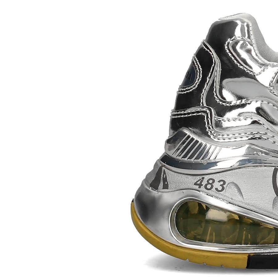 のインスタグラム：「Sharky 029  Available exclusively on the e-commerce and in our boutique Premiata.  #fallwinter #silver #sizey」